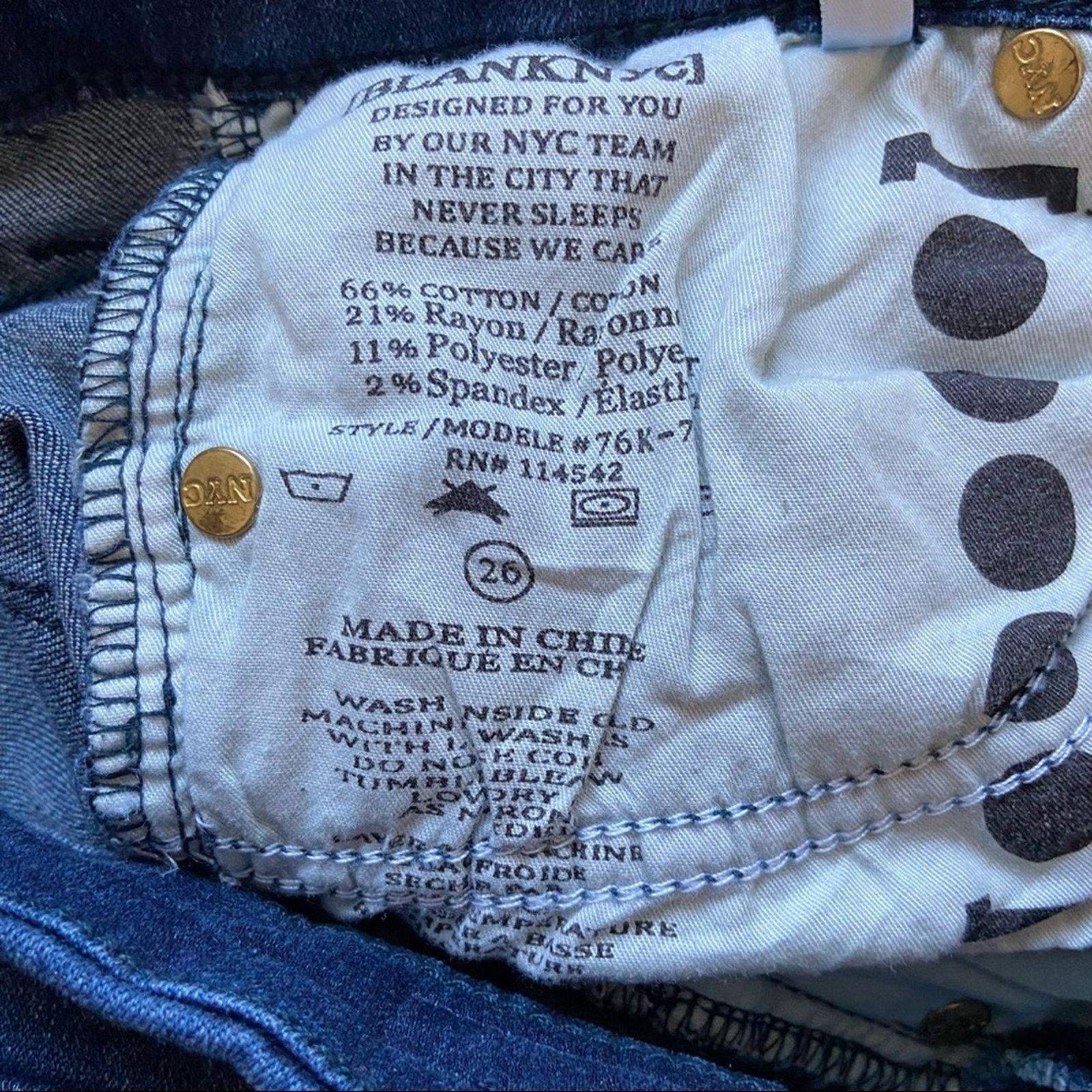 BLANKNYC BlankNYC Women's Skinny Classique Mid Rise Jeans Size 26 Size 26" / US 2 / IT 38 - 4 Thumbnail