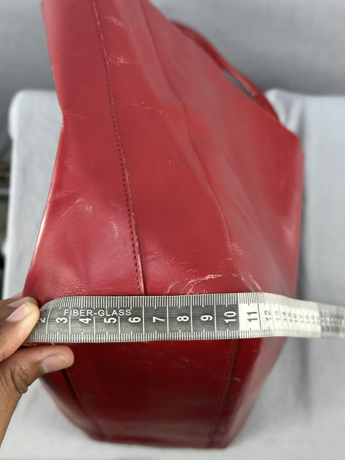 Prada Prada Symbol Red Tote Bag Size ONE SIZE - 17 Thumbnail