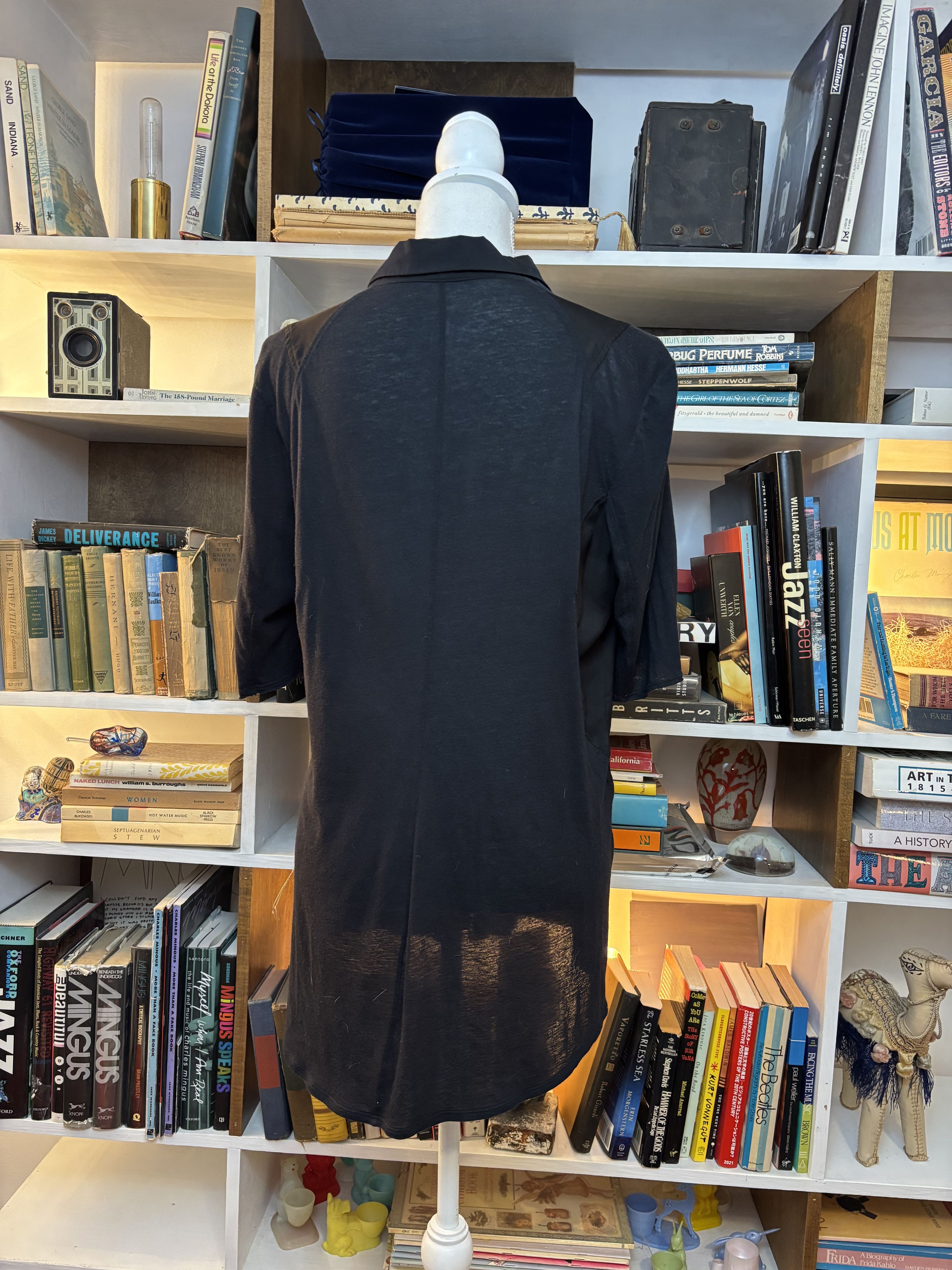 Helmut Lang HELMUT LANG Black S/Sleeve Collar Shirt Size L / US 10 / IT 46 - 4 Thumbnail