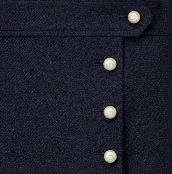 Dior o1w1db10925 441J26 Mini Skirt in Navy Blue Size 26" / US 2 / IT 38 - 3 Thumbnail