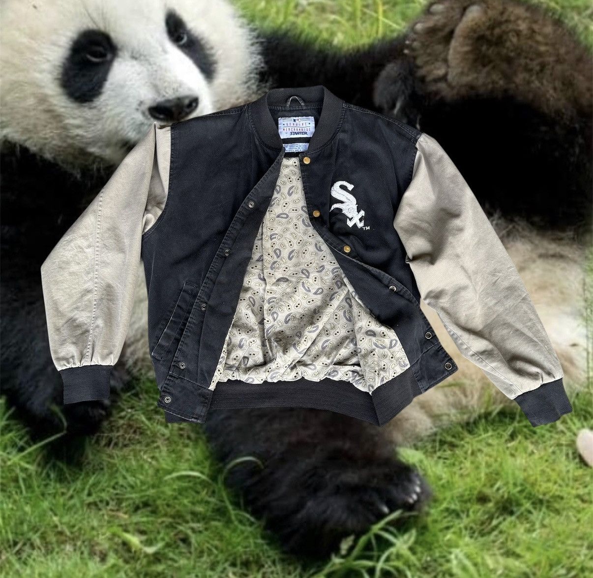 Starter White Sox Starter Bomber sports jacket paisley print Size US M / EU 48-50 / 2 - 3 Thumbnail
