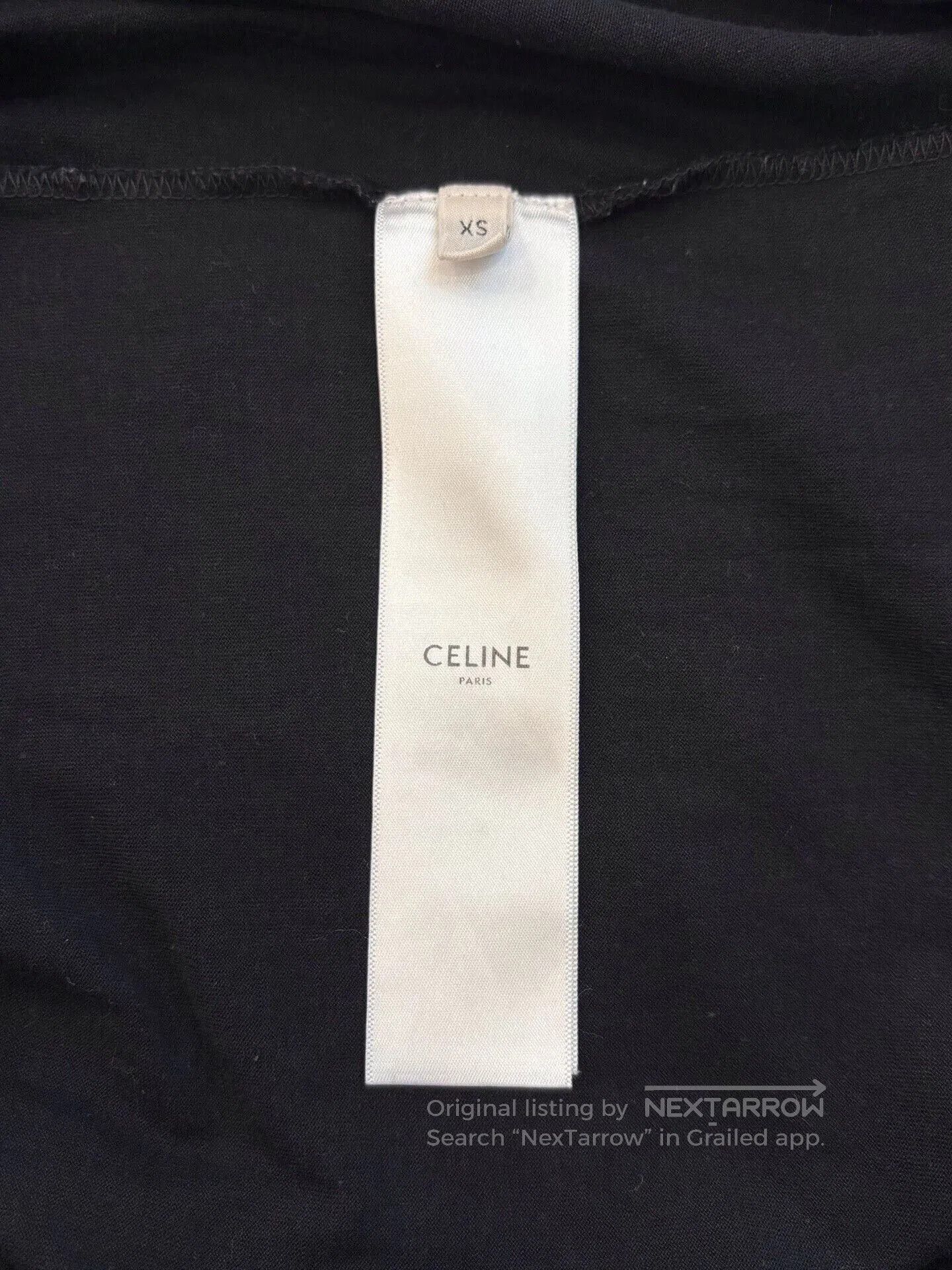 Celine Celine Black White Colorblock Logo Tee. Size XS / US 0-2 / IT 36-38 - 6 Thumbnail