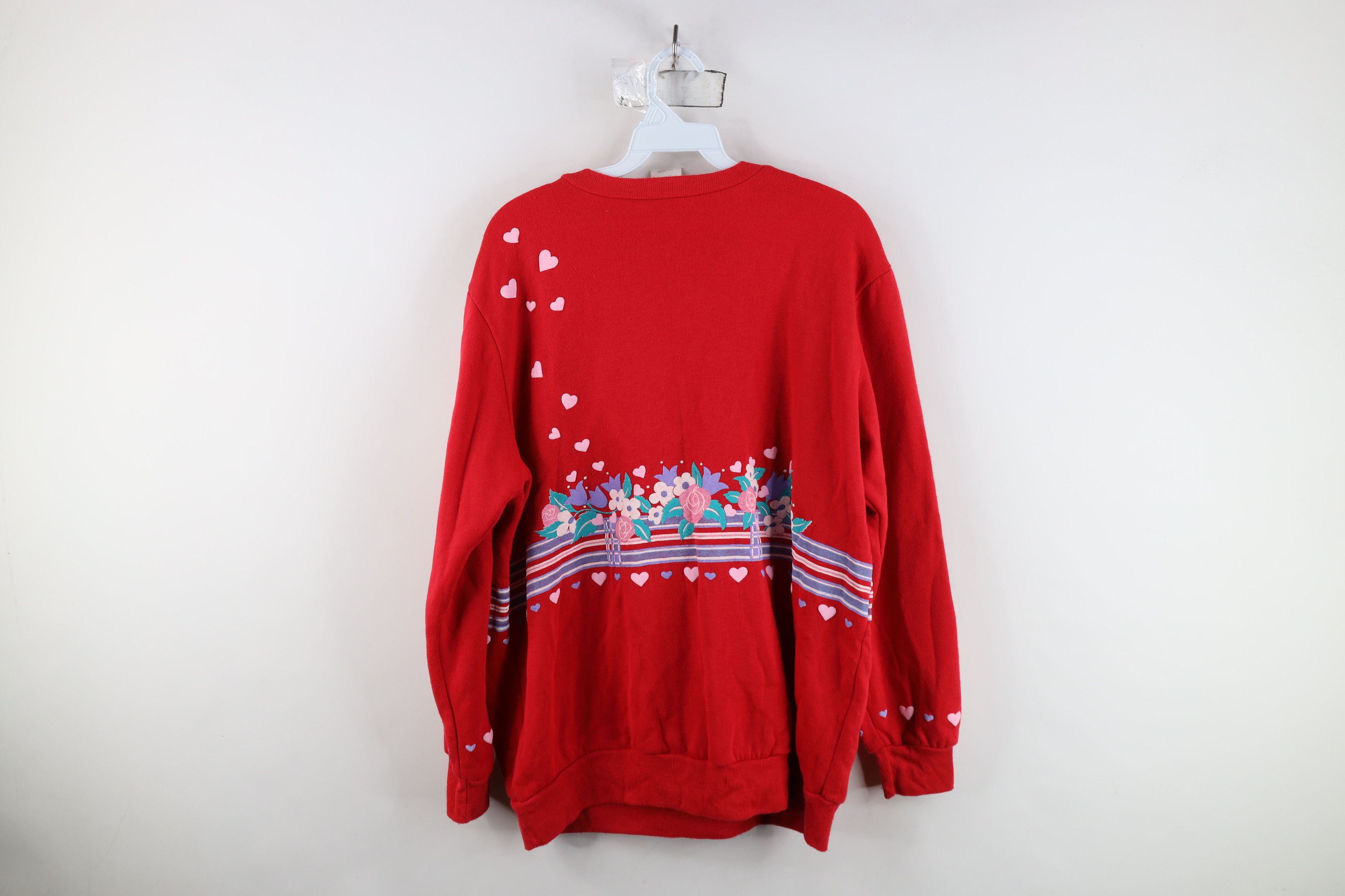 Vintage Vintage 90s Streetwear Cat Kitten Puff Paint Sweatshirt USA Size M / US 6-8 / IT 42-44 - 13 Thumbnail