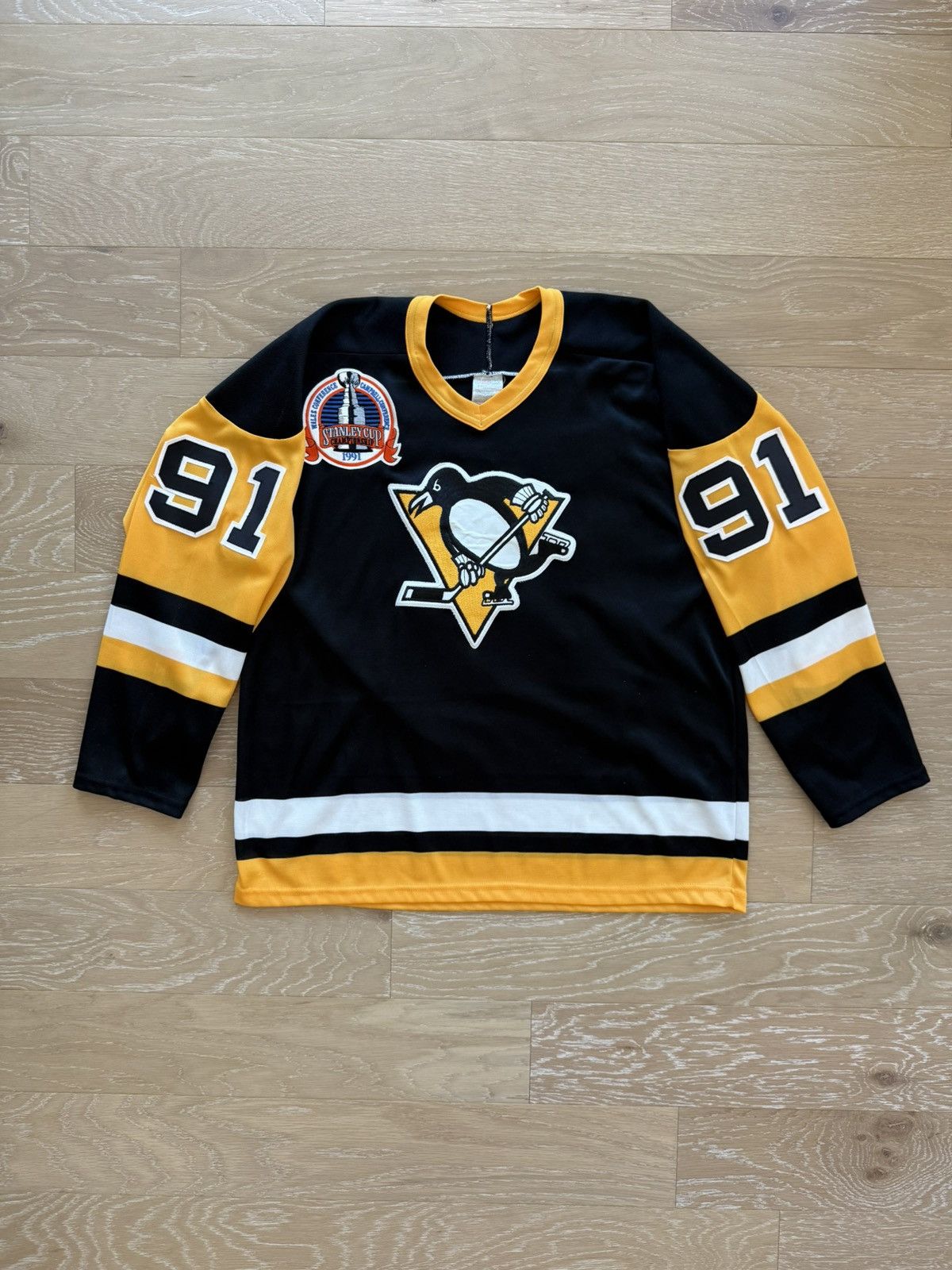 Ccm Vintage CCM Pittsburgh Penguins Jersey 1991 Stanley Cup Size US L / EU 52-54 / 3 - 1 Thumbnail