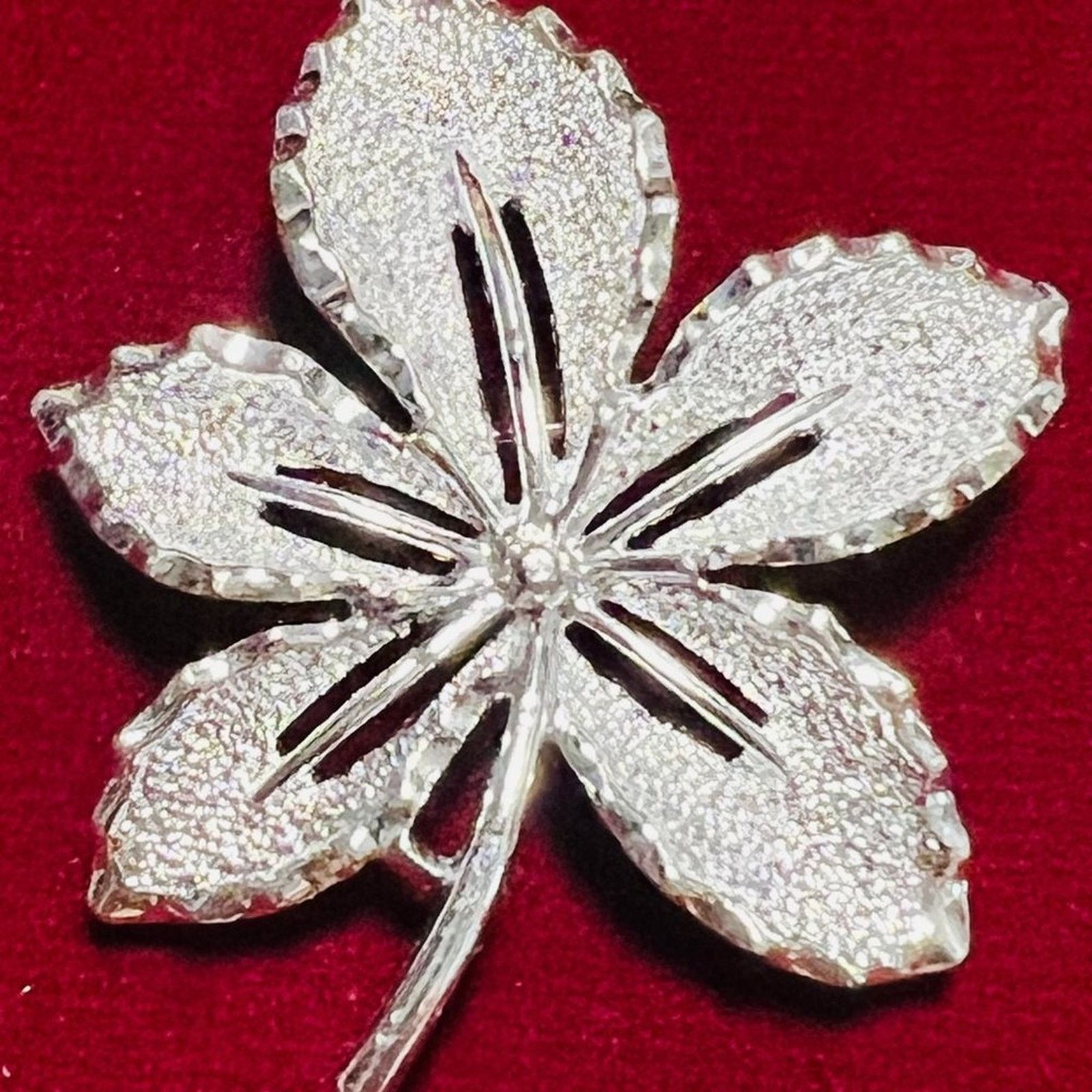 & Other Stories Vintage - Sarah Coventry SET Silver Leaf Brooch Earrings Size ONE SIZE - 4 Thumbnail
