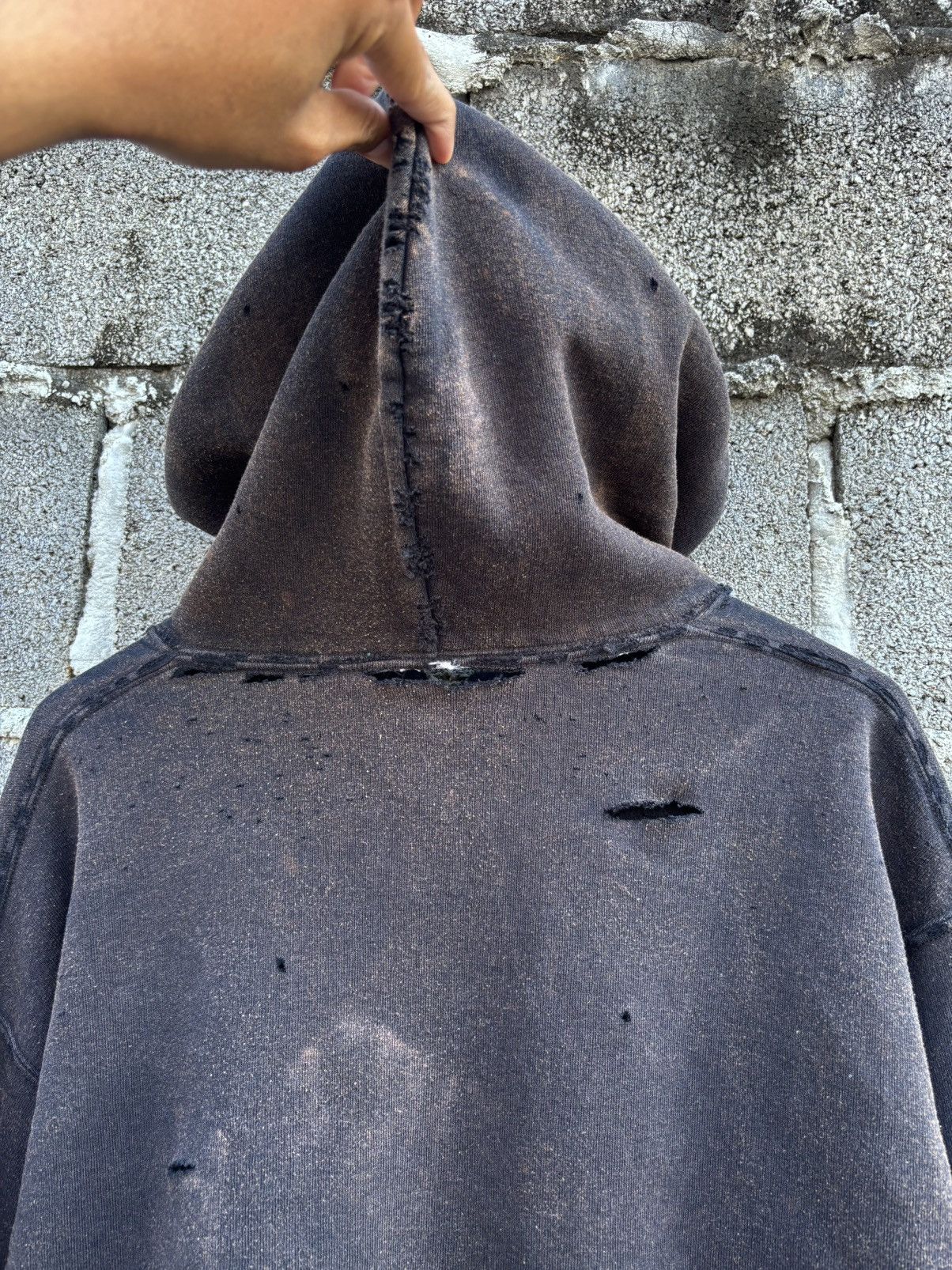 Vintage Thrashed Faded Distressed Hoodie Grunge Size US L / EU 52-54 / 3 - 6 Thumbnail