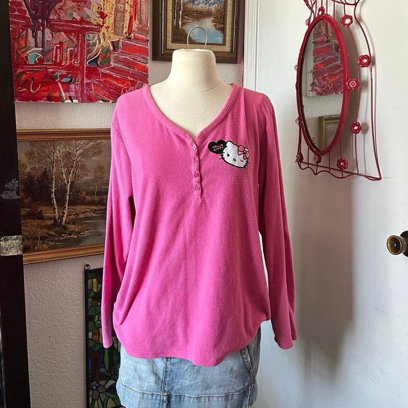 Other sanrio hello kitty hot pink long sleeve thermal top Size XL / US 12-14 / IT 48-50 - 1 Thumbnail