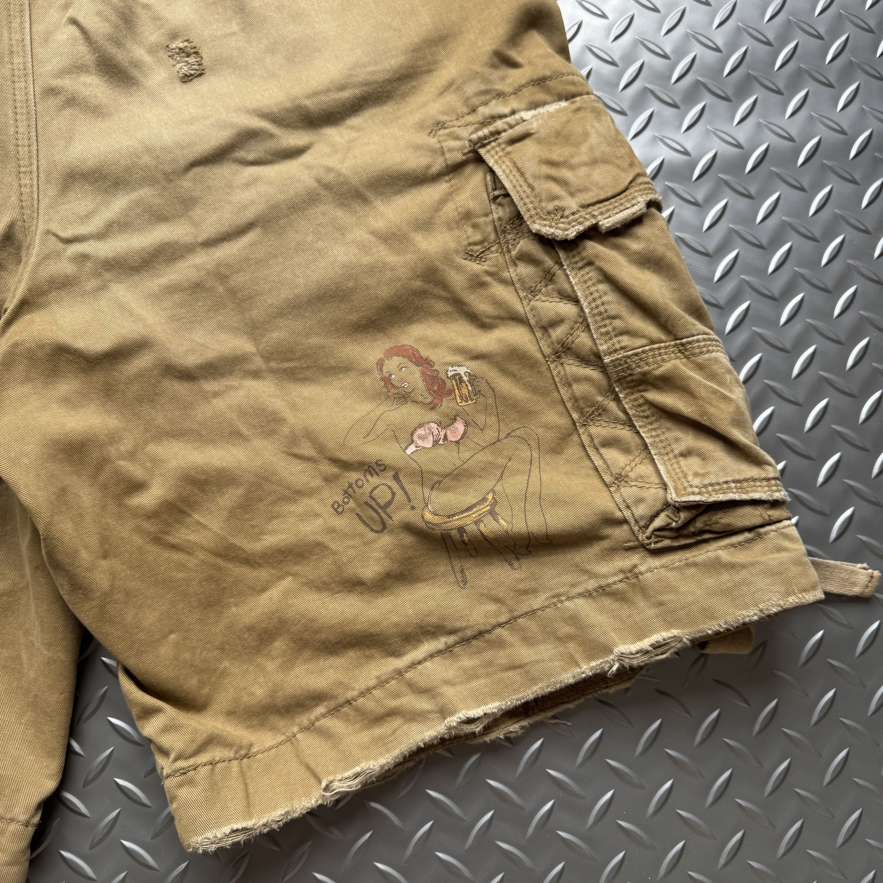Abercrombie & Fitch Authentic Abercrombie & Fitch Distressed Cargo Shorts Size US 36 / EU 52 - 11 Thumbnail