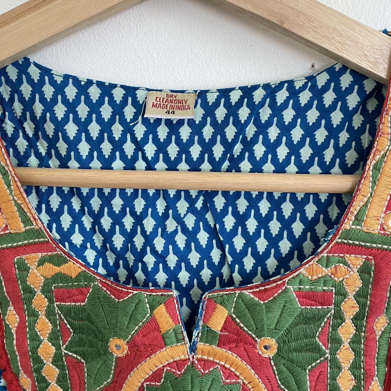 Designer INDIAN VINTAGE BOHO MIDI DRESS WOMENS STITCHED HANDMADE 44 Size M / US 6-8 / IT 42-44 - 6 Thumbnail