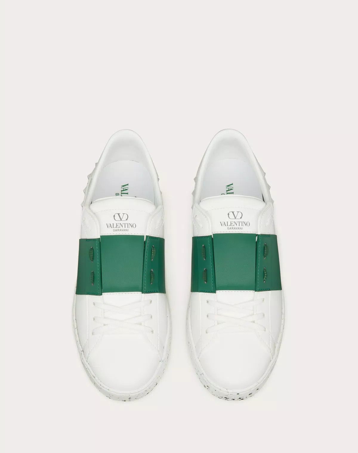 Valentino oc11z0625 Open For A Change Sneaker in White/Green Size US 7 / EU 40 - 4 Thumbnail