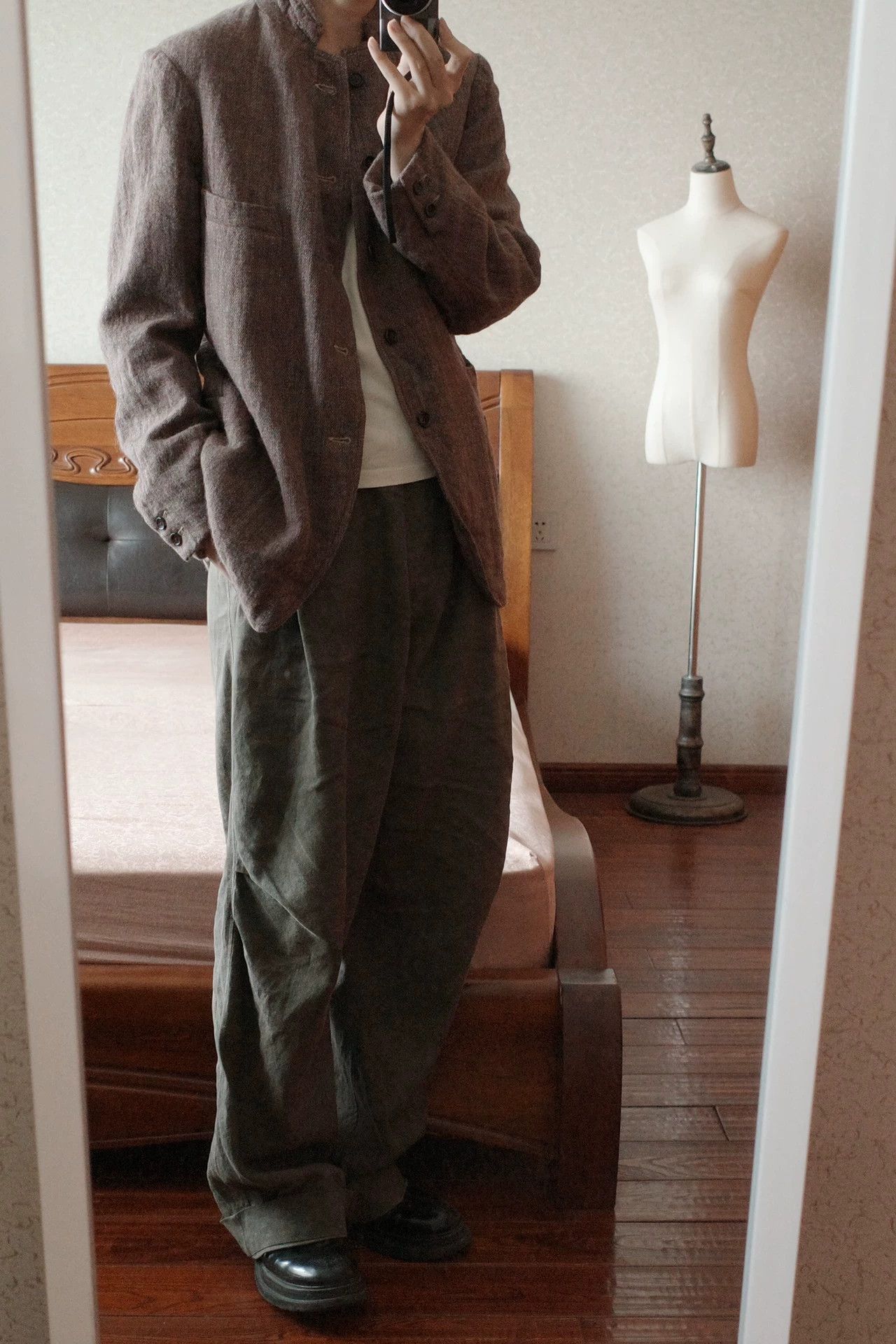 Other Kaval 00s Mixed Weave Coarse Wool Linen Jacket Size US S / EU 44-46 / 1 - 8 Thumbnail