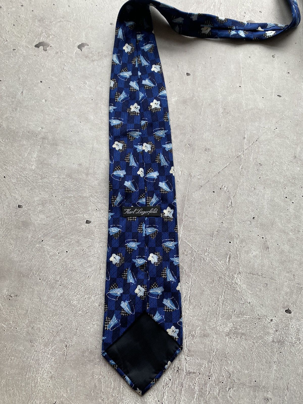 Designer Karl Lagerfeld Paris Designer Luxury Textured Silk Blend tie Size ONE SIZE - 3 Thumbnail