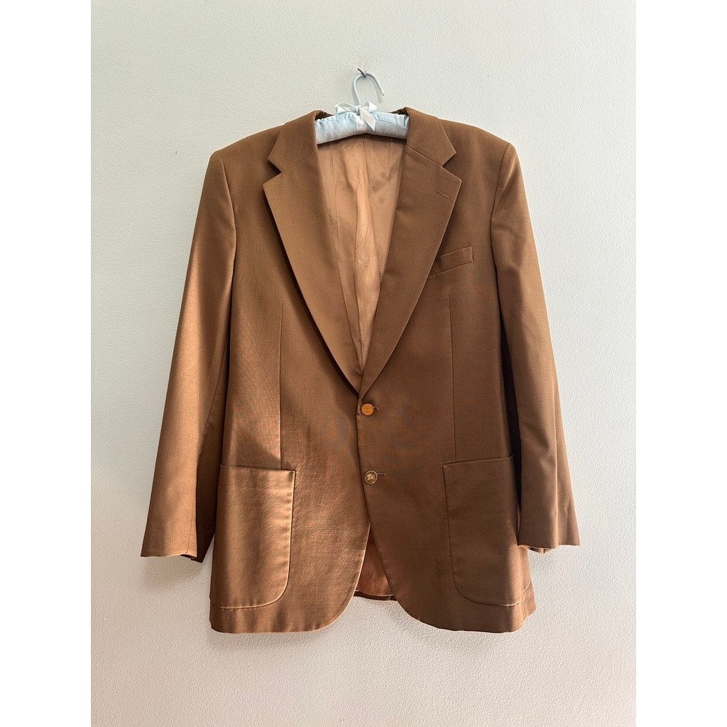 Burberry Vintage Burberry dark tan gold two button blazer size 40R Size 40R - 2 Thumbnail