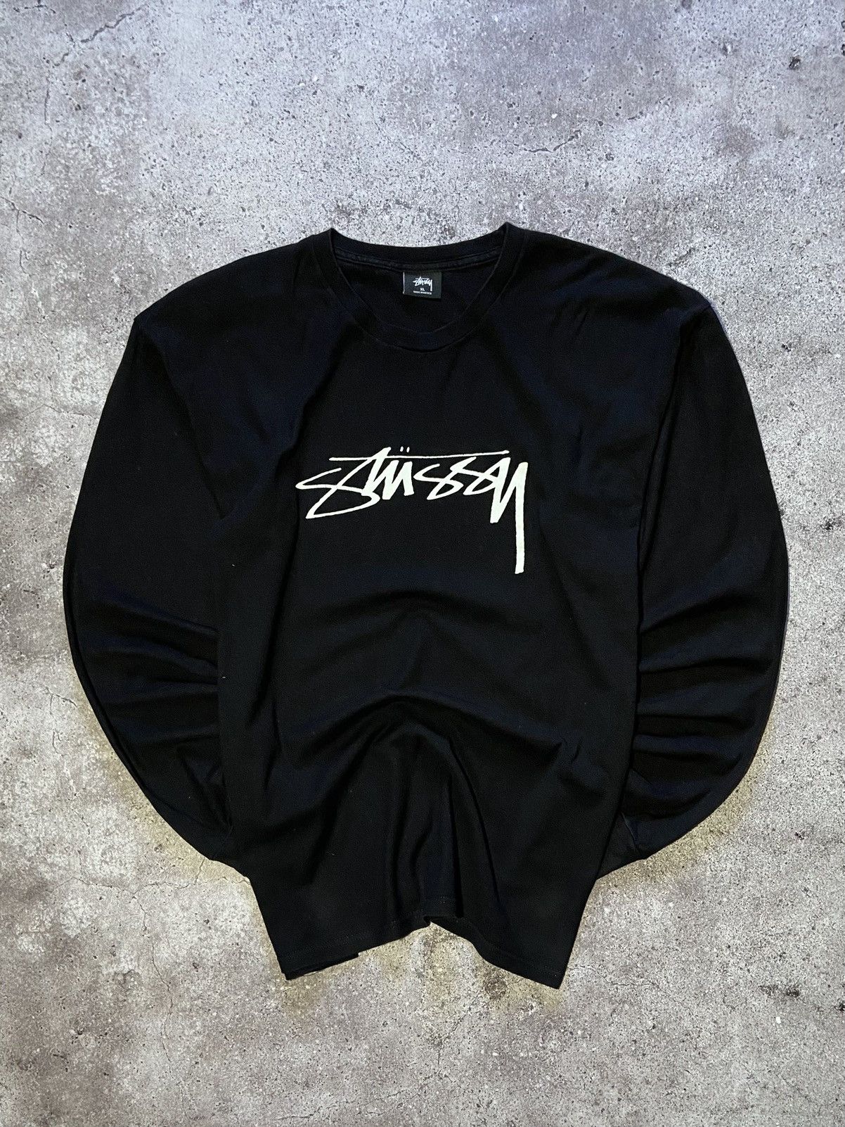 💥Stussy vintage big logo black light sweatshirt‼️