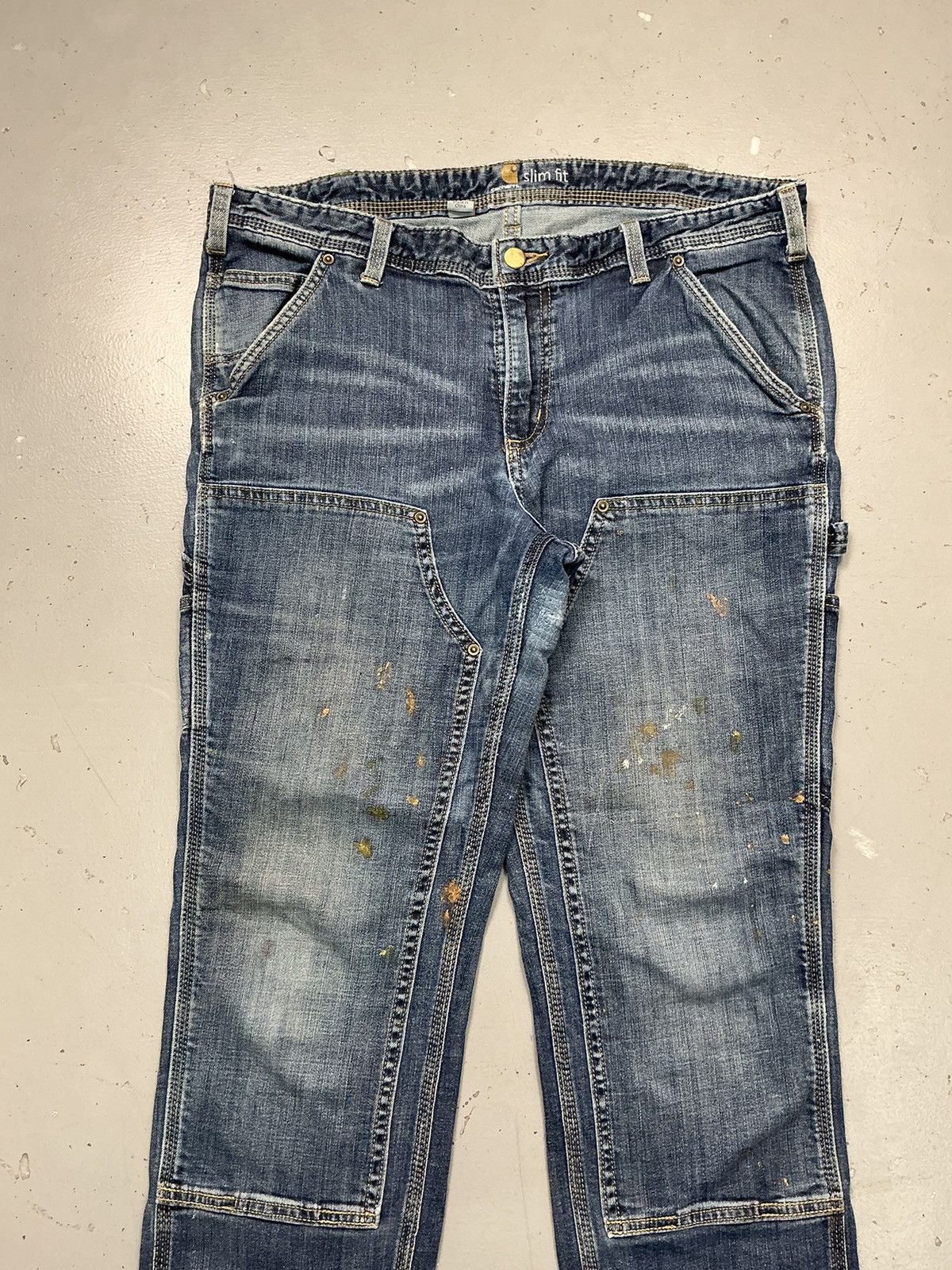 Carhartt Vintage Carhartt double knee slim fit denim workwear Size US 38 / EU 54 - 5 Thumbnail