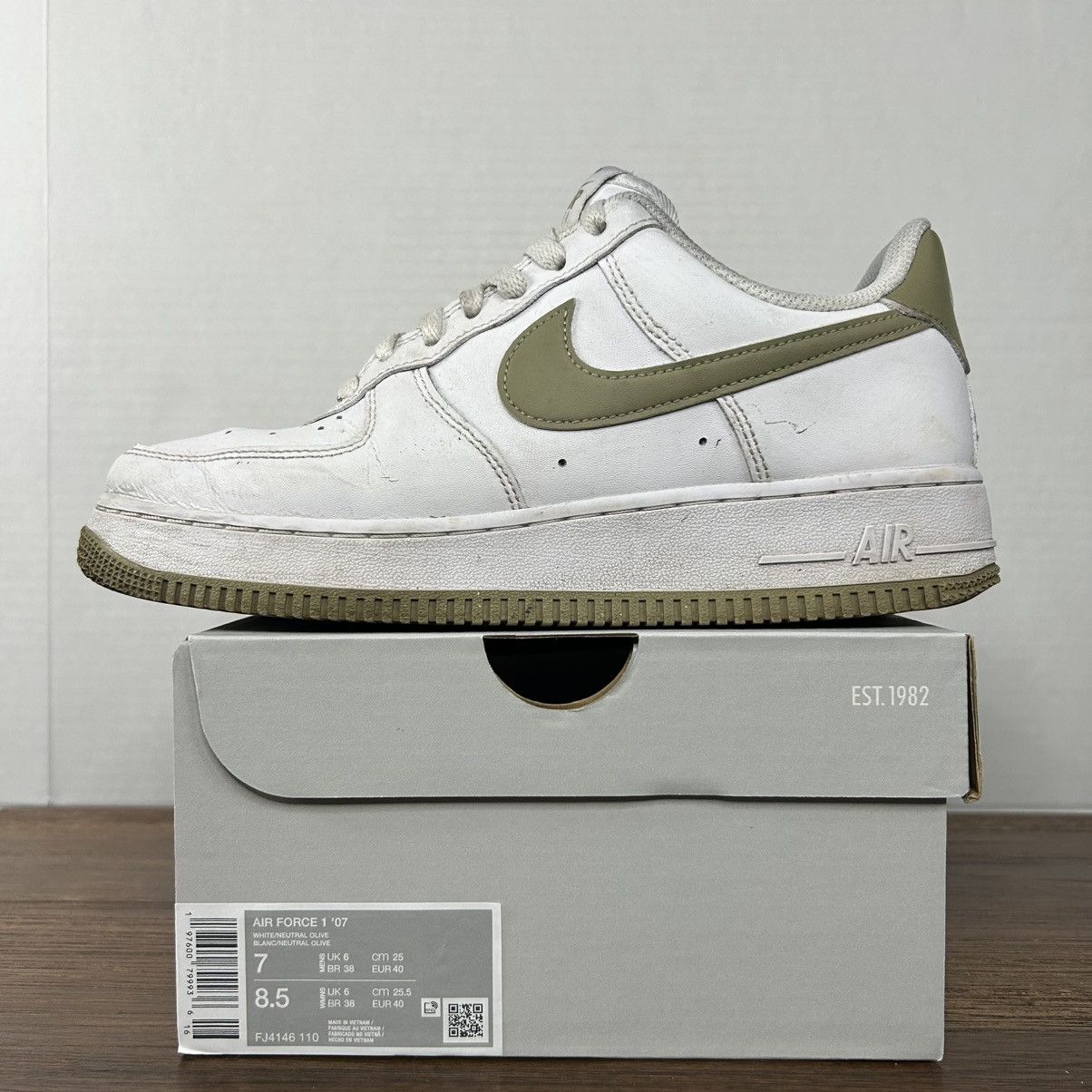 Nike Nike Air Force 1 '07 White Neutral Olive Size M7/W8.5 Size US 7 / EU 40 - 2 Thumbnail