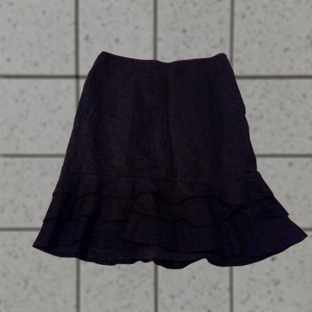 Ann Taylor Womens Ann Taylor LOFT Linen Skirt 4 Black Skirt Knee Length Womens 4 Black Ann Taylor LOFT Linen Skirt Size 27" / US 4 / IT 40 - 1 Thumbnail