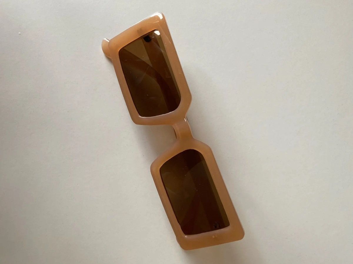 Japanese Brand × Vintage Rectangle Gel Sunglasses (coffee brown) Y2k Fashion Size ONE SIZE - 3 Thumbnail