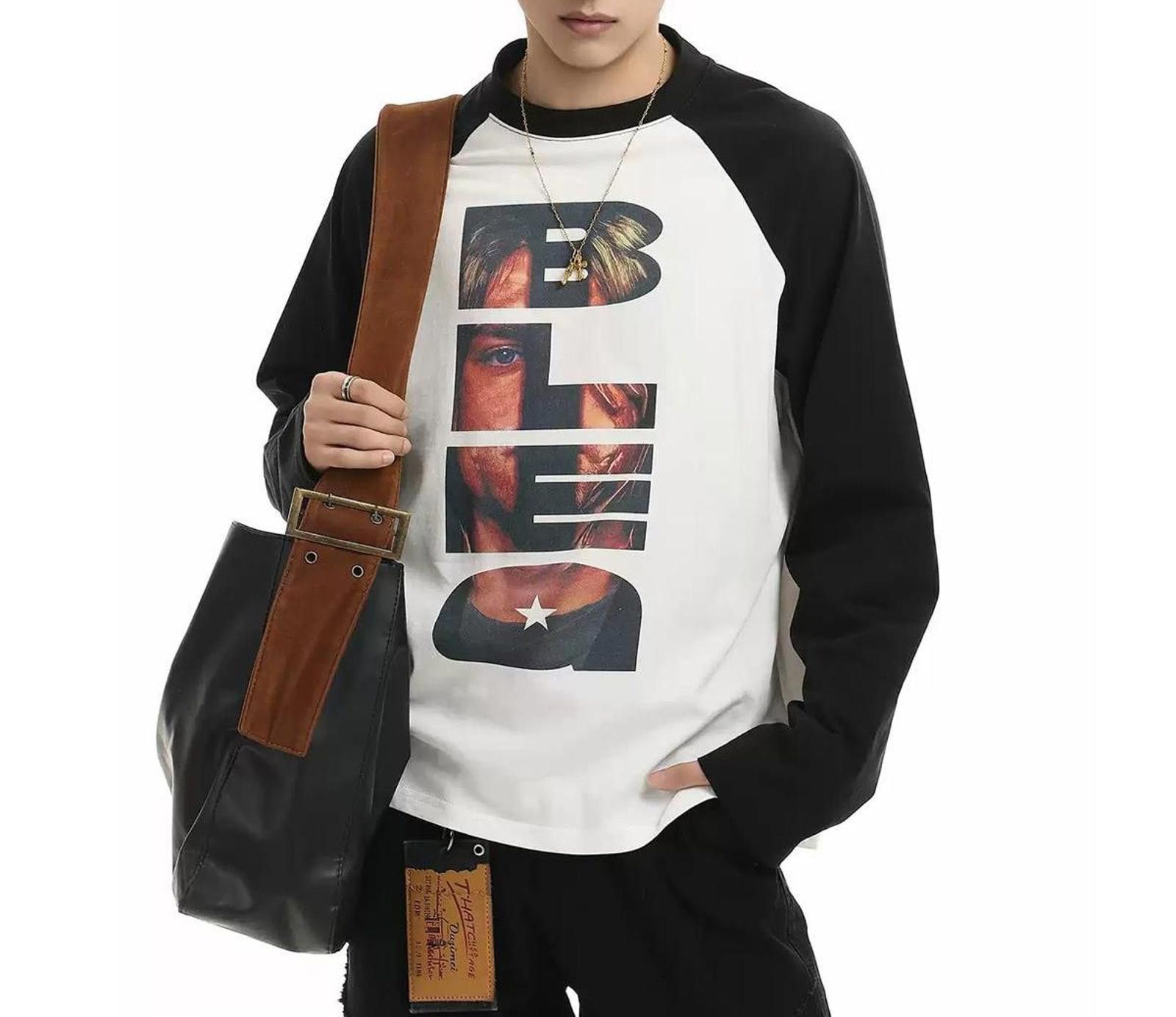 Vintage Colour-Block Print Long-Sleeve Tee Size US M / EU 48-50 / 2 - 1 Thumbnail