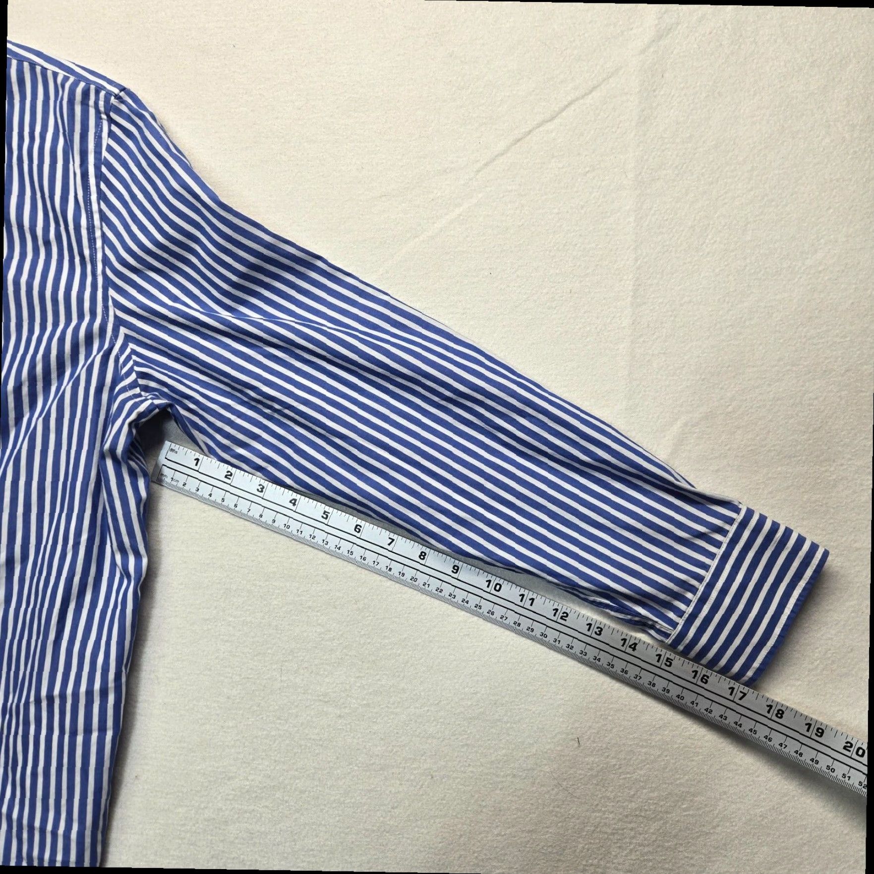 Chaps Chaps Blue Striped Button Up Long Sleeve Shirt Adult Men's Large Size US L / EU 52-54 / 3 - 4 Thumbnail