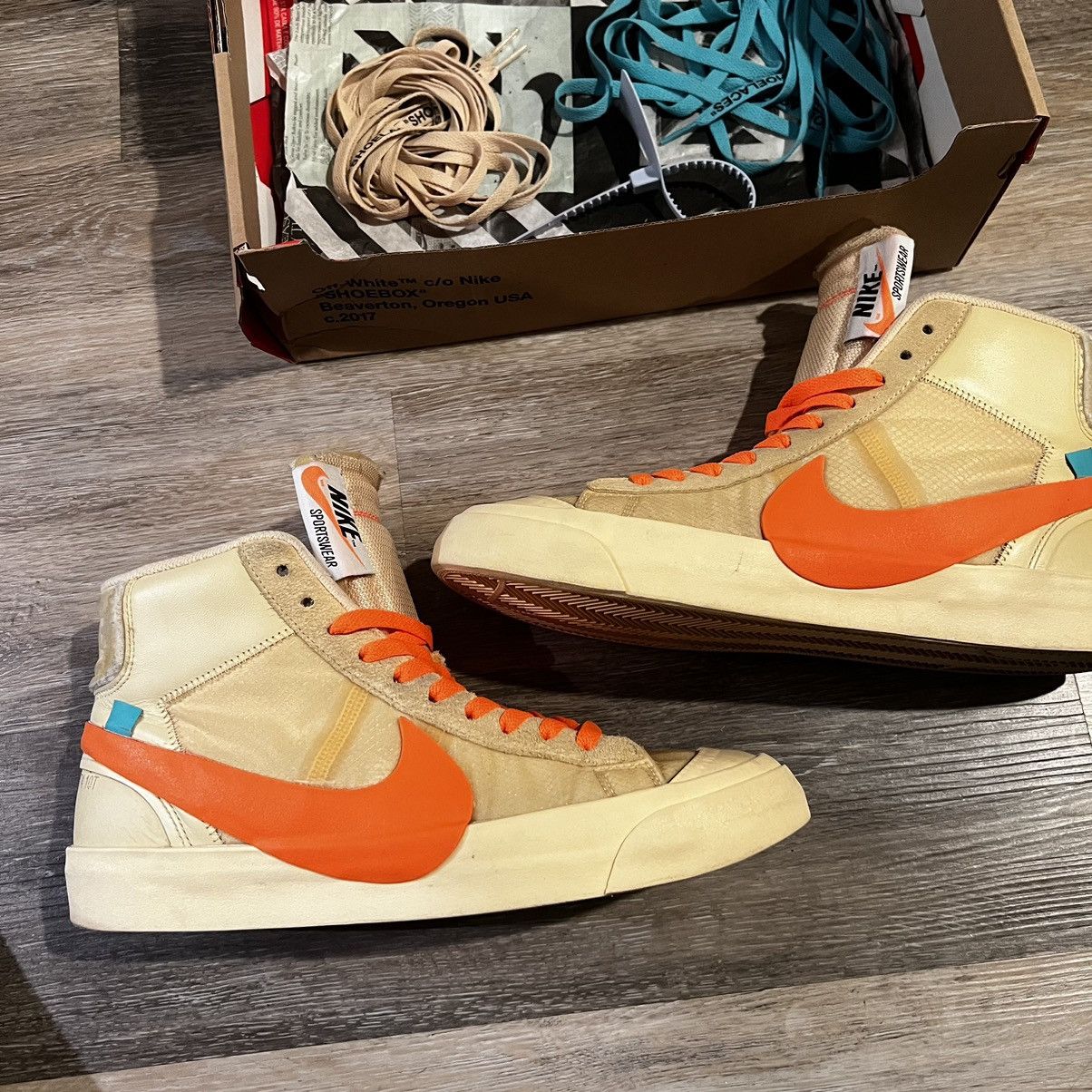 Nike × Off-White Nike Blazer Mid Off-White All Hallow’s Eve Size US 10.5 / EU 43-44 - 5 Thumbnail