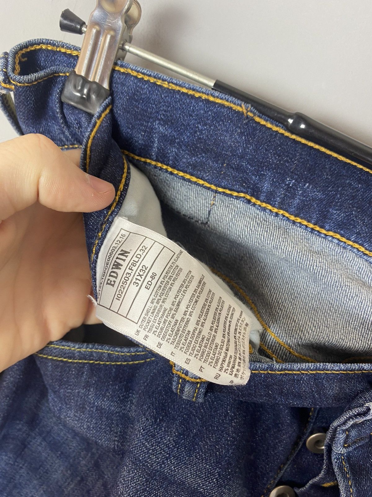 Edwin × Japanese Brand × Vintage Vintage Edwin jeans Size US 32 / EU 48 - 9 Thumbnail