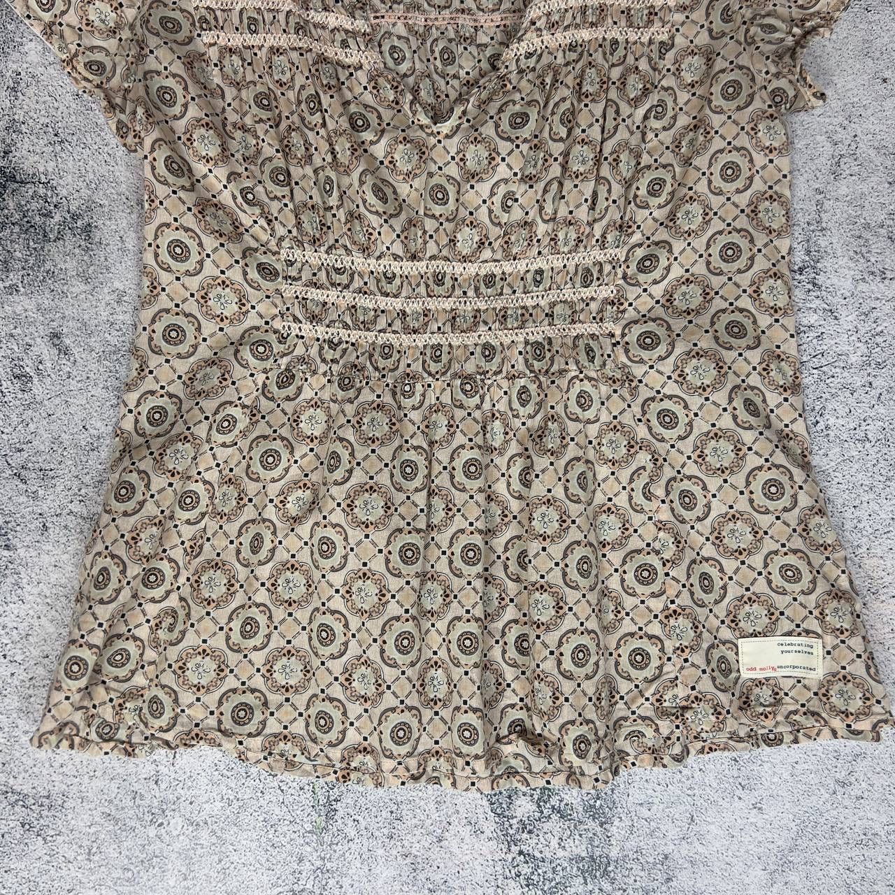 Odd Molly Odd Molly Blouse Women's Size 1 Cotton Multicolor Sleeve` Size XS / US 0-2 / IT 36-38 - 3 Thumbnail
