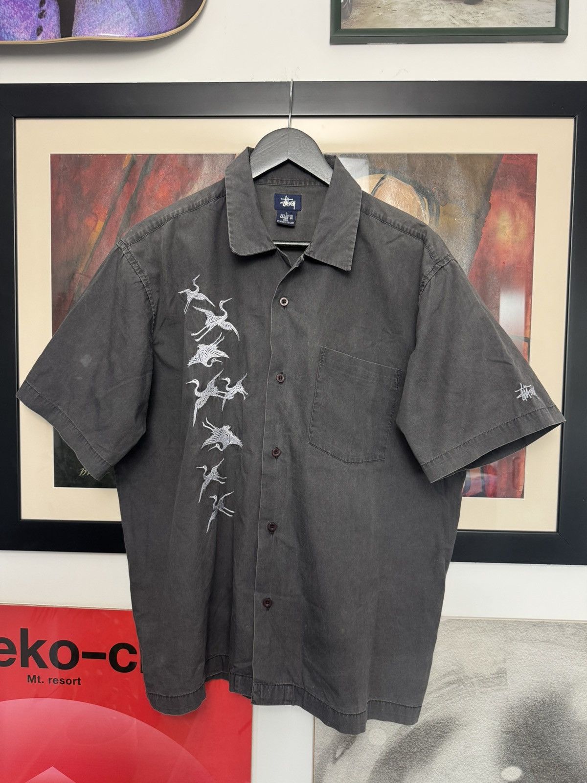 Stussy Vintage 90s Stussy ButtonUp Boxy Fit Shirt Washed Skate Surf Size US L / EU 52-54 / 3 - 1 Thumbnail