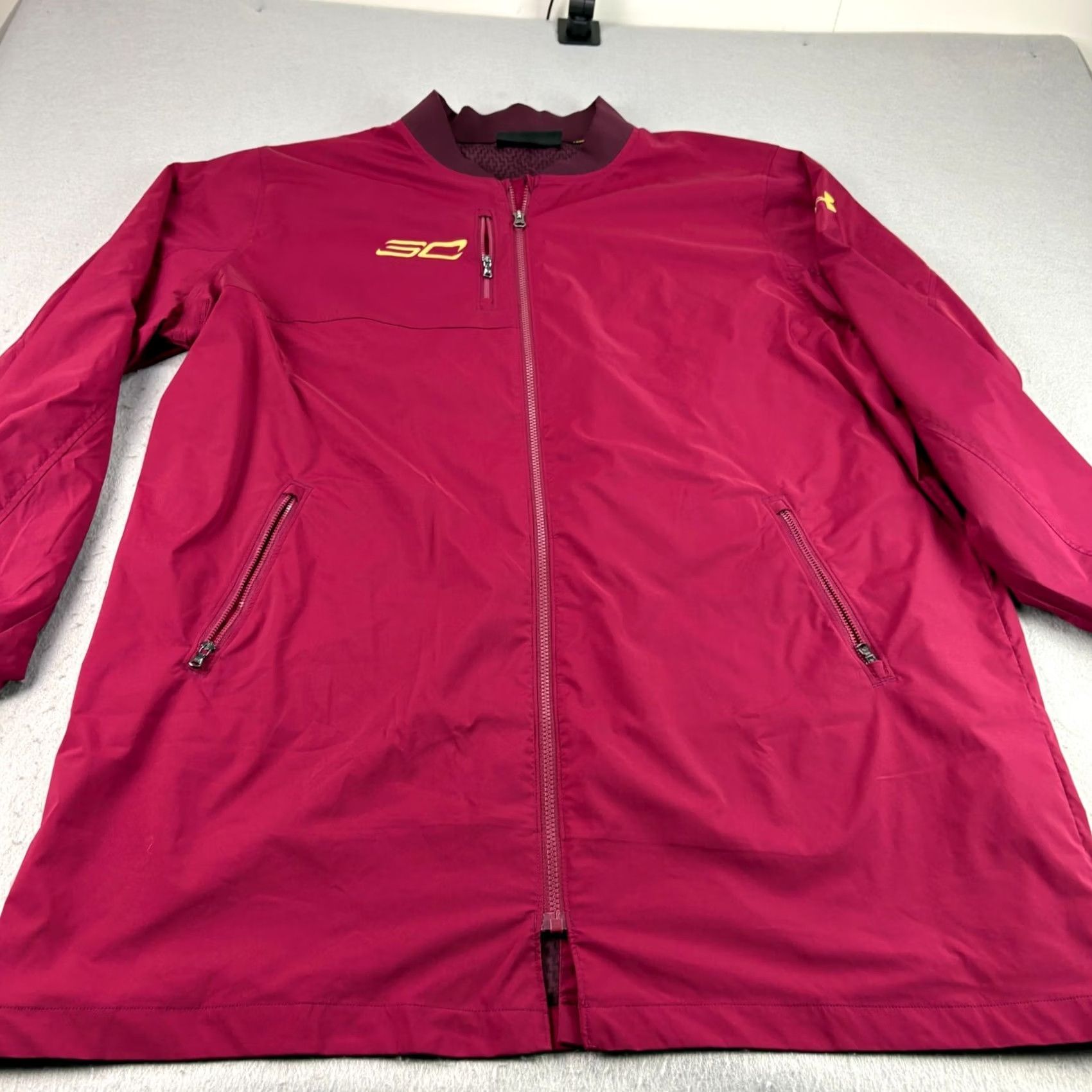 Under Armour Under Armour Steph Curry Jacket Mens 3XL Red Full Zip Long Range Windbreaker Size US XXL / EU 58 / 5 - 2 Thumbnail