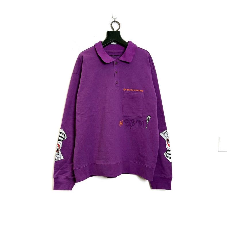 Chrome Hearts Matty Boy Purple Polo Sweatshirt