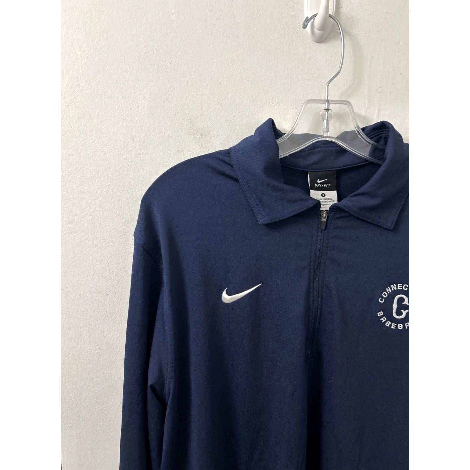 Nike Nike Dri-FIT Elite Long Sleeve Polo Mens S Navy Connecticut UConn 1/4 Zip NWT Size US S / EU 44-46 / 1 - 6 Thumbnail