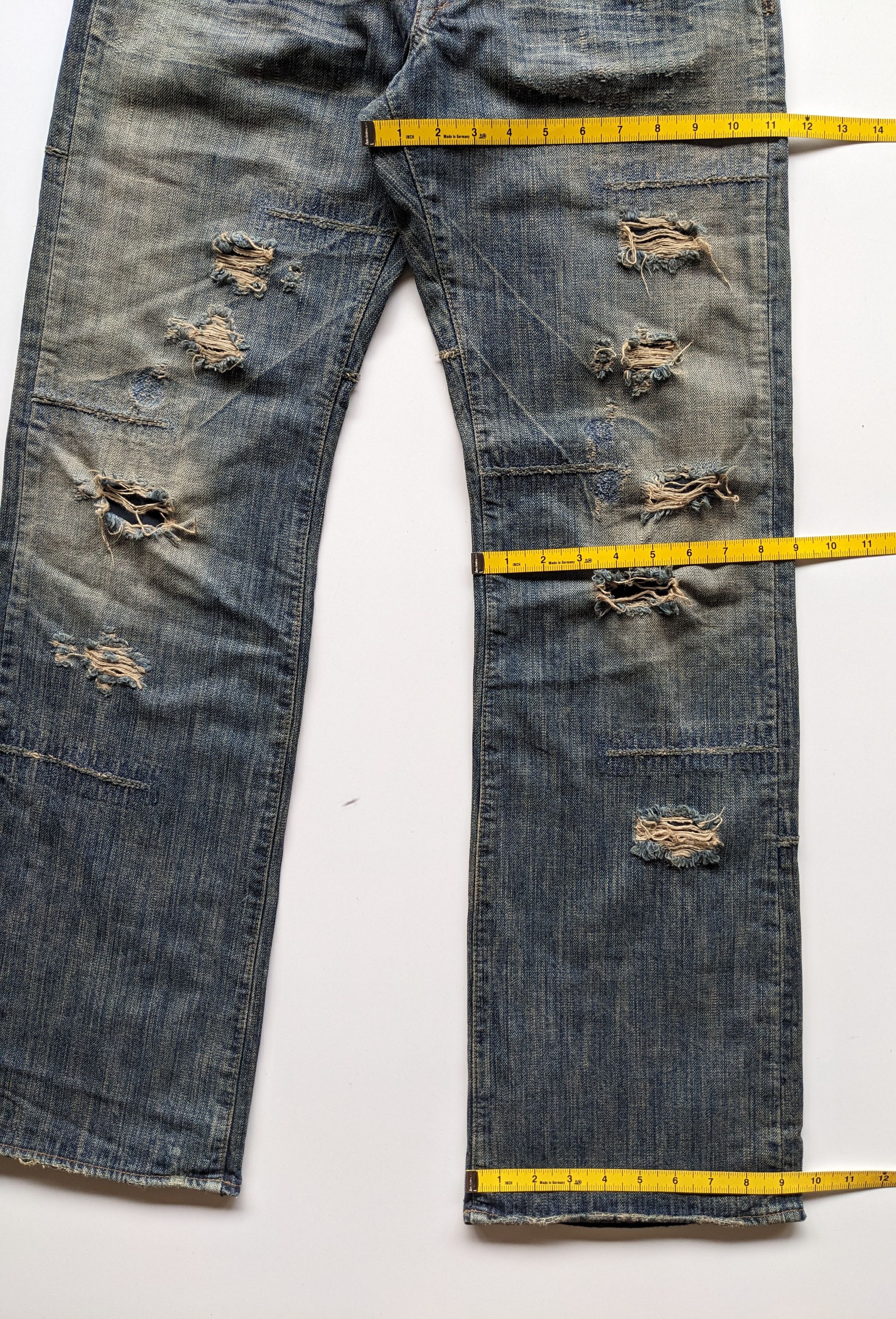 If Six Was Nine × Japanese Brand × Le Grande Bleu (L.G.B.) Bartack distressed clawmark jeans Size US 31 - 9 Thumbnail