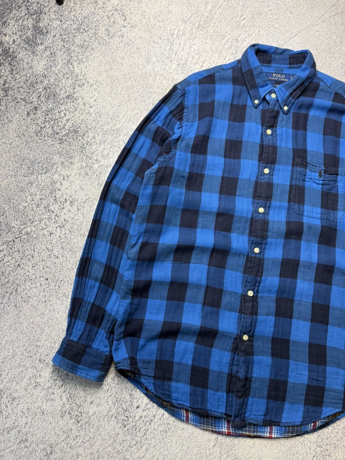 Flannel Vintage RALPH LAUREN Flanel Plaid Shirt USA Size US L / EU 52-54 / 3 - 4 Thumbnail