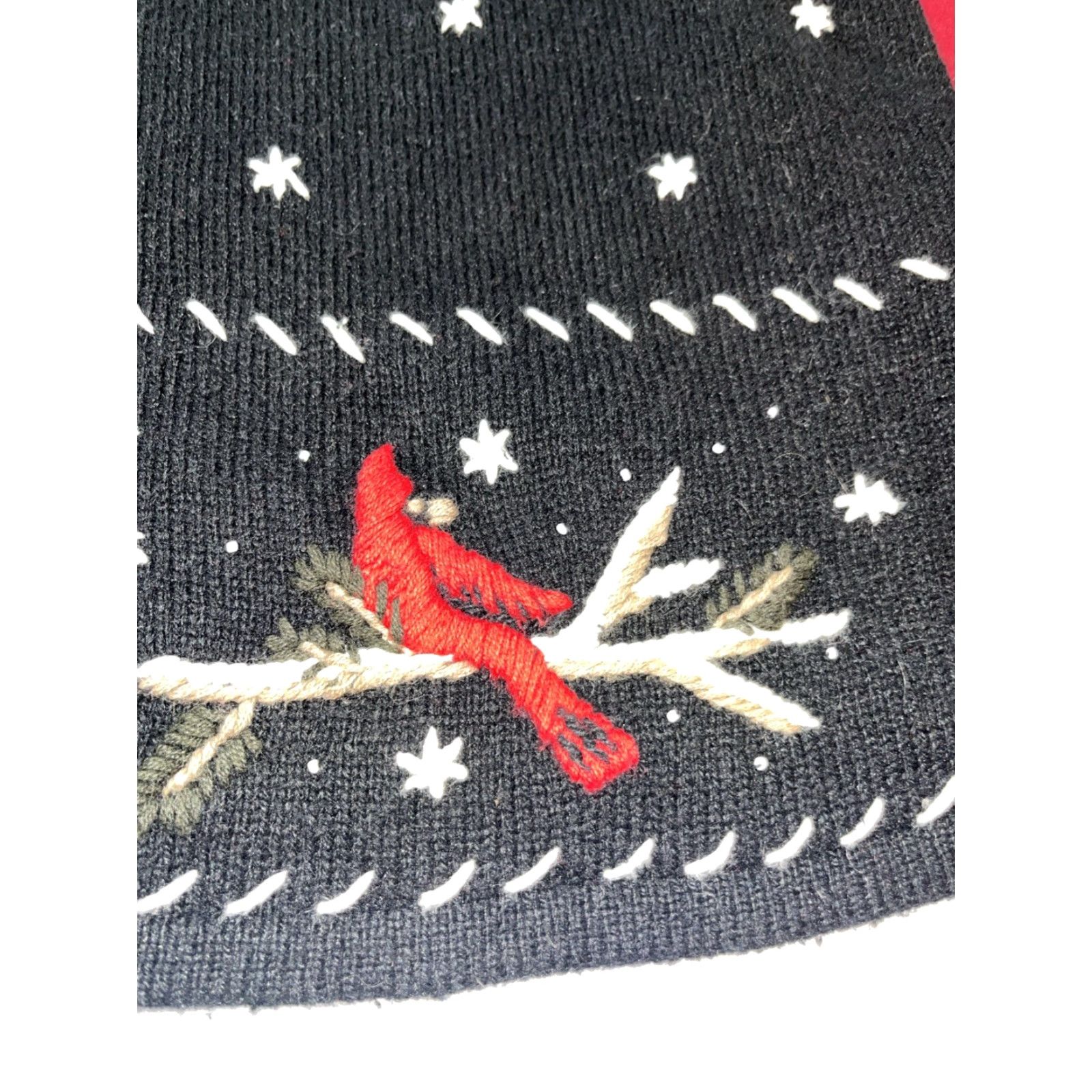 Vintage VINTAGE CJ Banks Black Red Cardinal Winter Snow Holiday Vest Women 1XL Zip Embroidery Christmas Birds Sweater Vest Women Plus Size 1XL Size XXL / US 16-18 / IT 52-54 - 4 Thumbnail