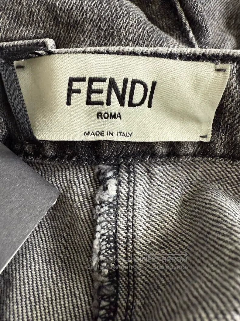 Fendi Fendi Grey Vintage Distressed Mid-waist Flare Jeans Size 25" / US 0 / IT 36 - 3 Thumbnail