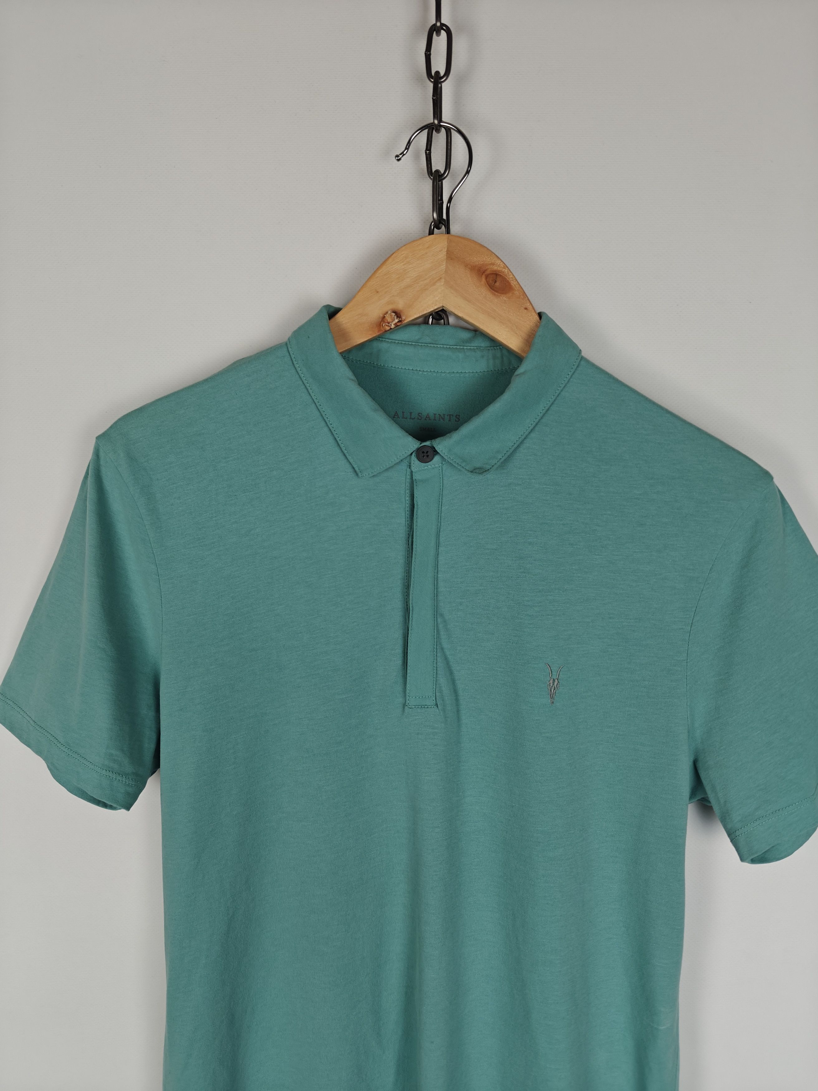 Allsaints Allsaints Polo T-Shirt Brace SS Turquoise Blue size S Size US S / EU 44-46 / 1 - 2 Thumbnail