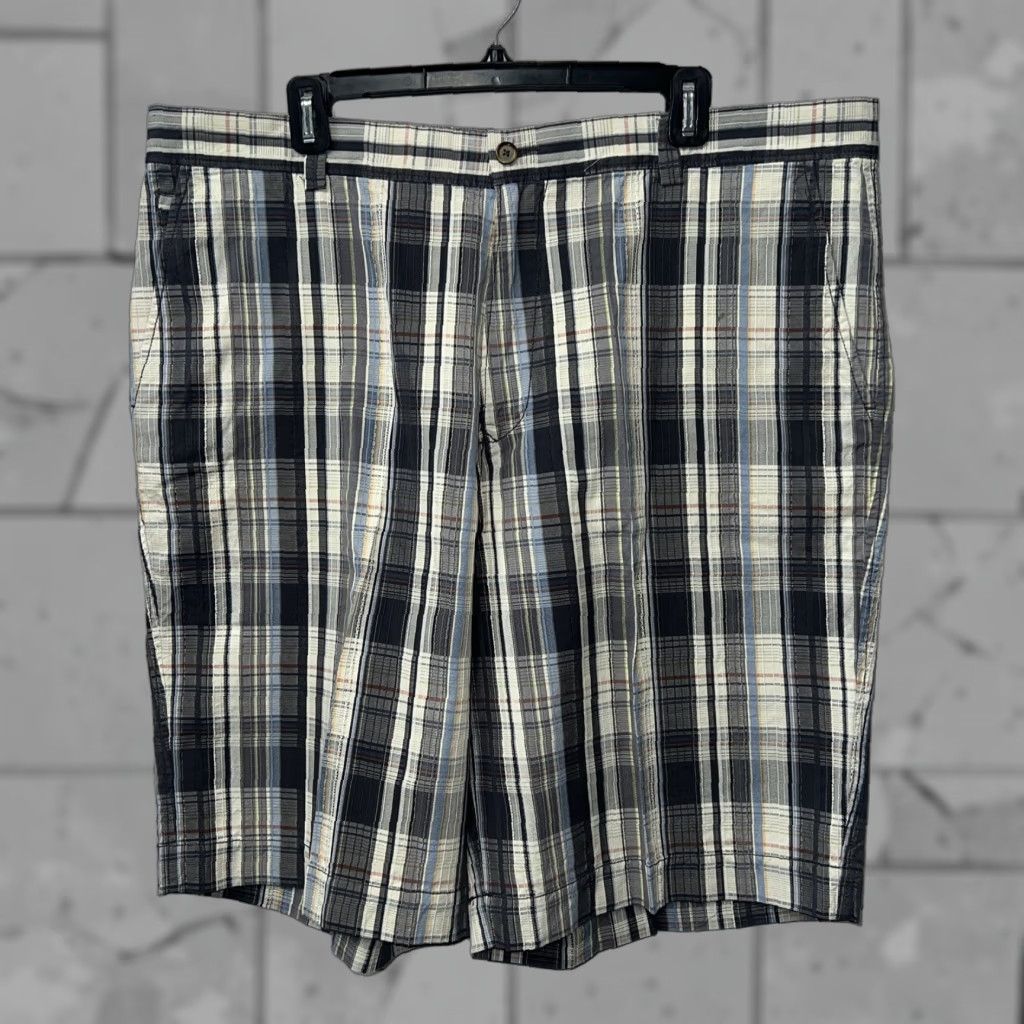 Tommy Bahama Tommy Bahama Gray Plaid Cotton Silk Blend Shorts Mens Size 40 Size US 40 / EU 56 - 1 Thumbnail