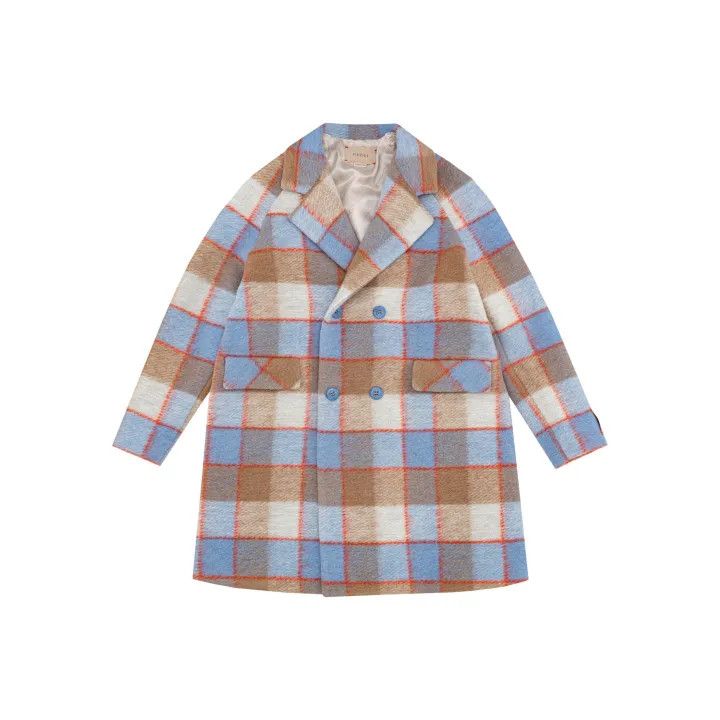 Gucci Kids Checkered Double-breasted Coat
