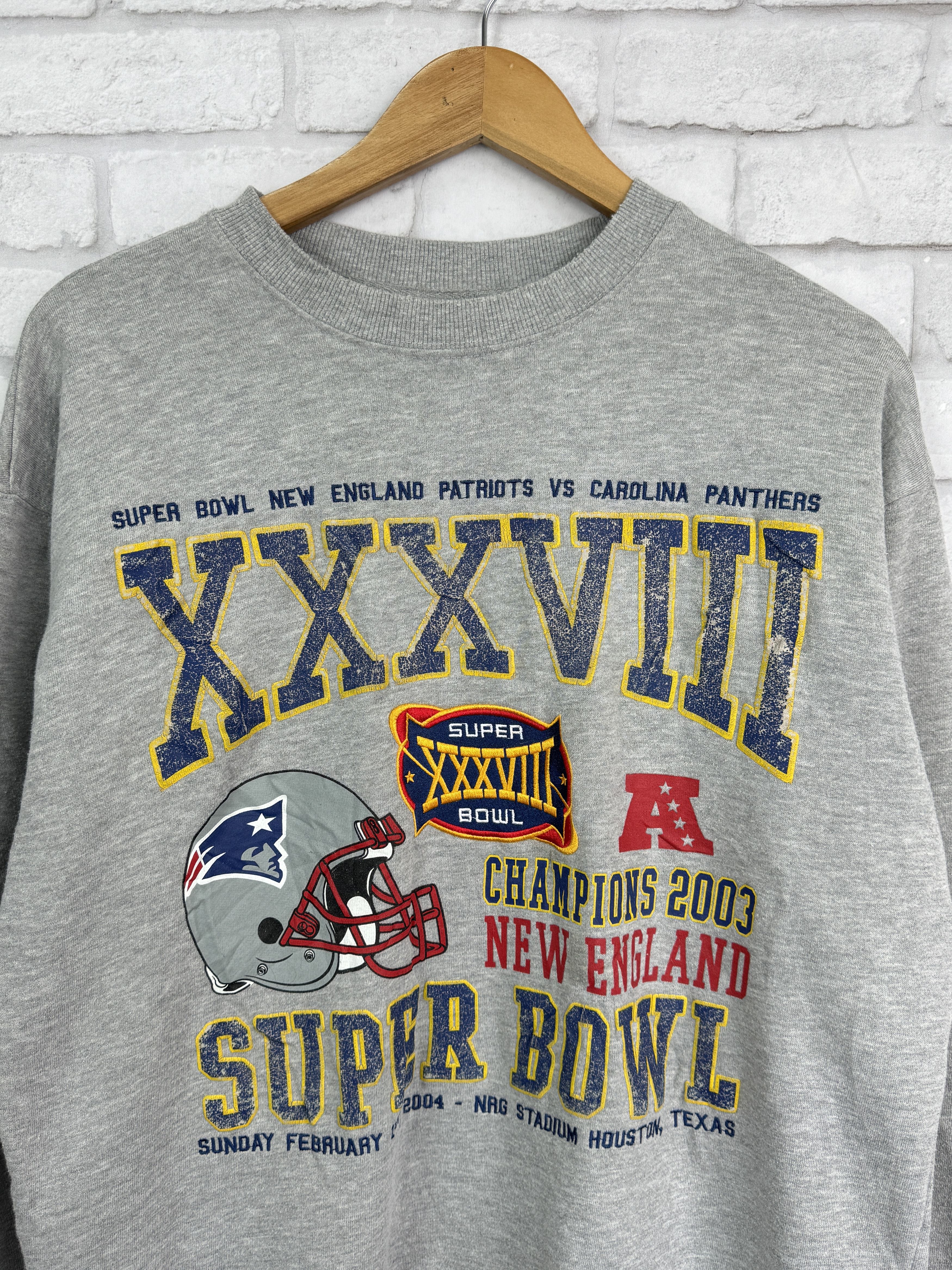 NFL × Vintage 2003 SUPER BOWL NFL NEW ENGLAND Sweatshirt Size US L / EU 52-54 / 3 - 3 Thumbnail