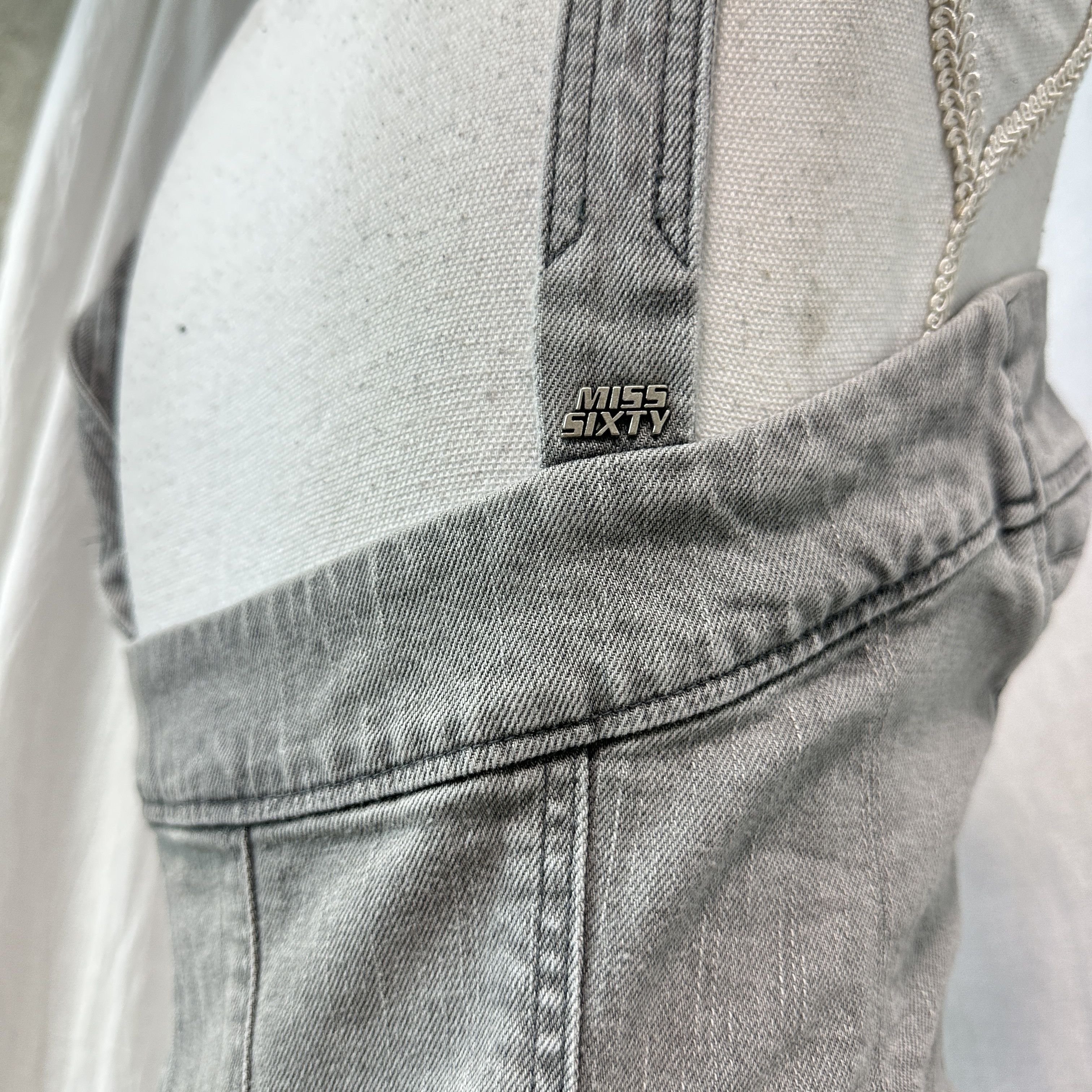 Vintage Vintage Avant Garde Denim Miss Sixty Jeans Corset / Top Y2K Size S / US 4 / IT 40 - 7 Thumbnail