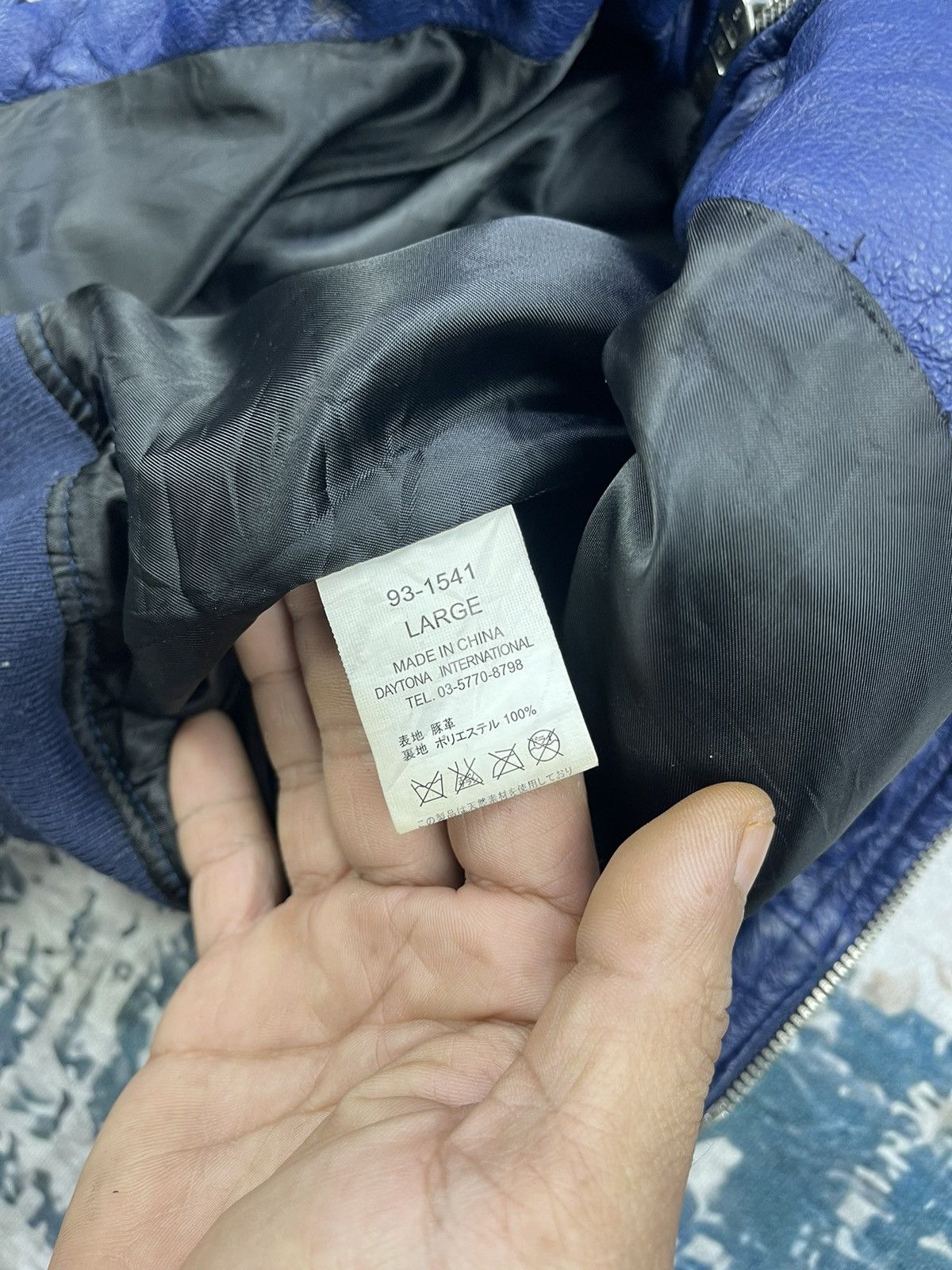 Genuine Leather Daytona Universal Freaks Blue Leather Jackets Size US M / EU 48-50 / 2 - 13 Thumbnail