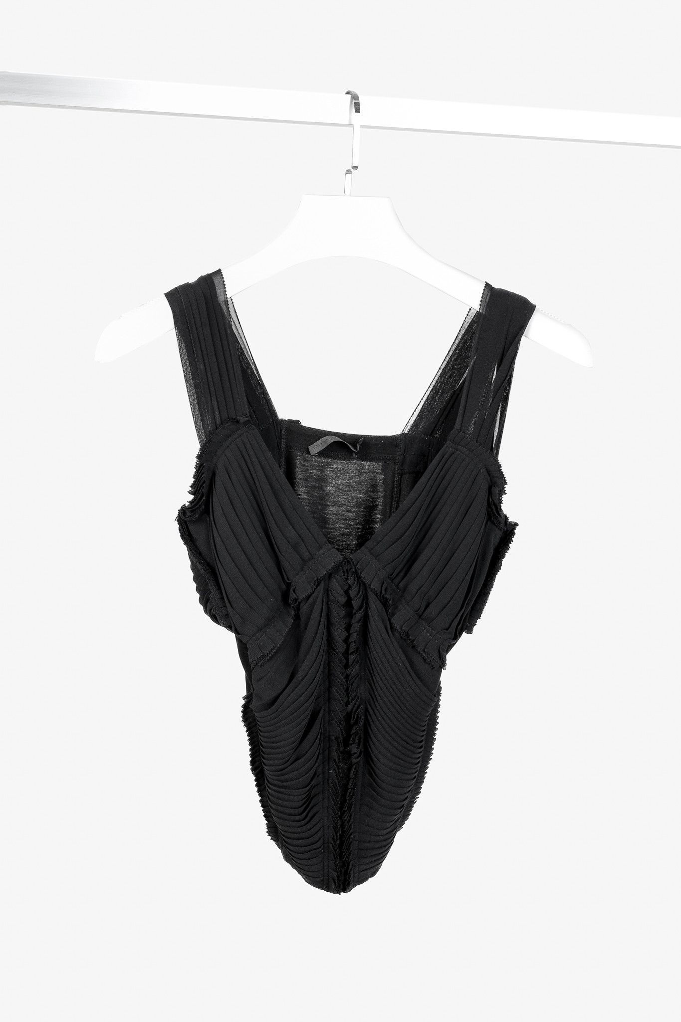 Donna Karan Donna Karan Pleat Appliqué Silk Sleeveless Corsetry Blouse Size M / US 6-8 / IT 42-44 - 2 Thumbnail