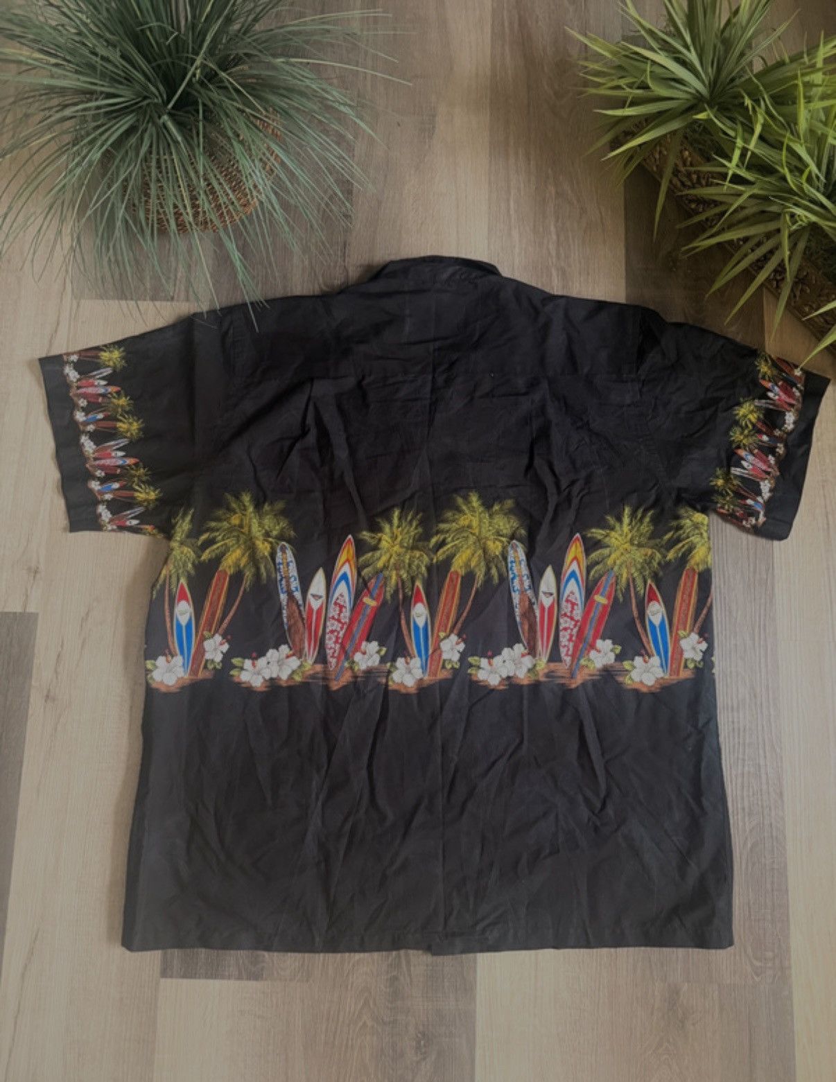 Vintage Favani Hawaiian Shirt Men Surfboards Palm Tree Cotton Vtg 90 Size US XXL / EU 58 / 5 - 5 Thumbnail