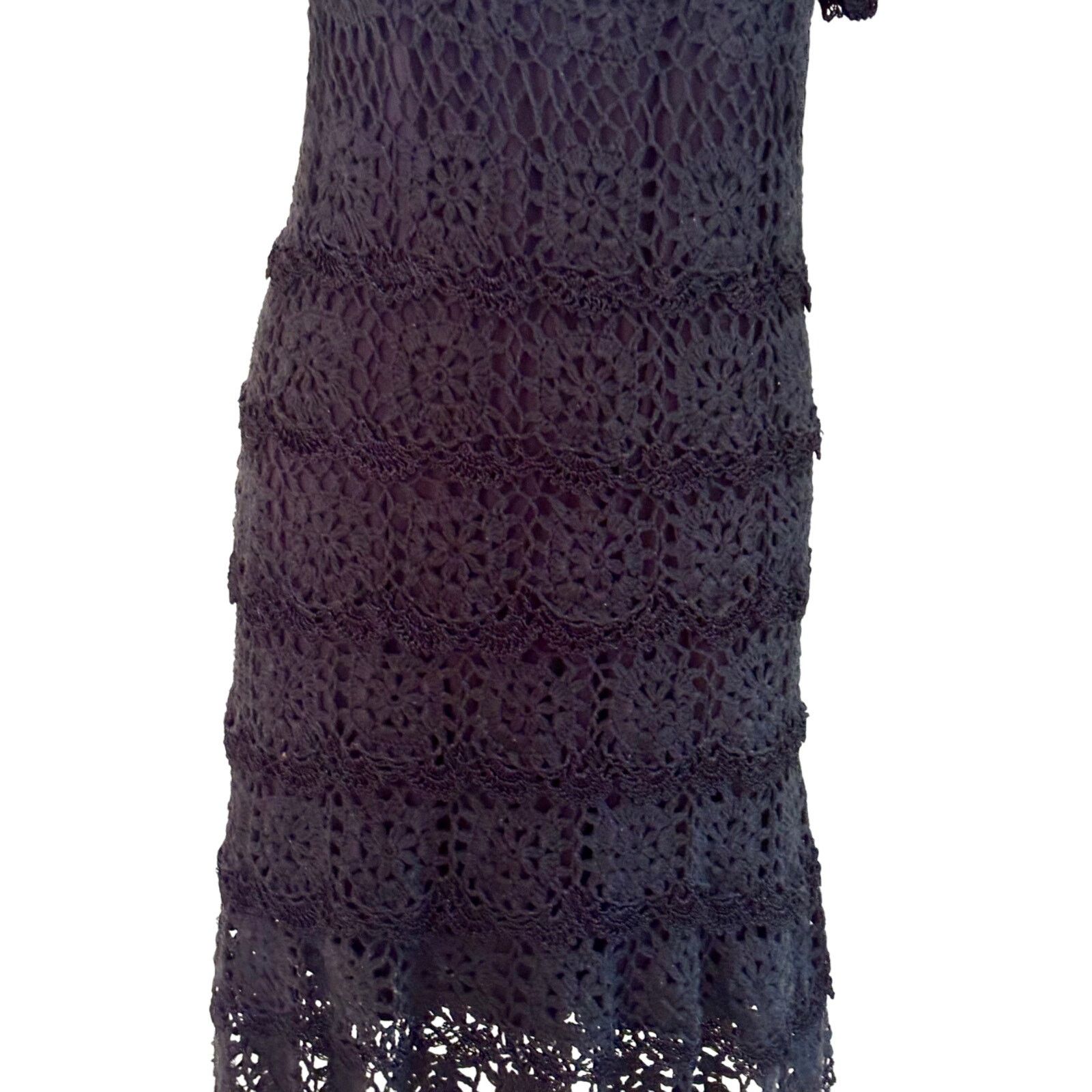 Boston Proper Boston Proper Crochet Layered Lined Dress Spaghetti Strap Size M / US 6-8 / IT 42-44 - 4 Thumbnail
