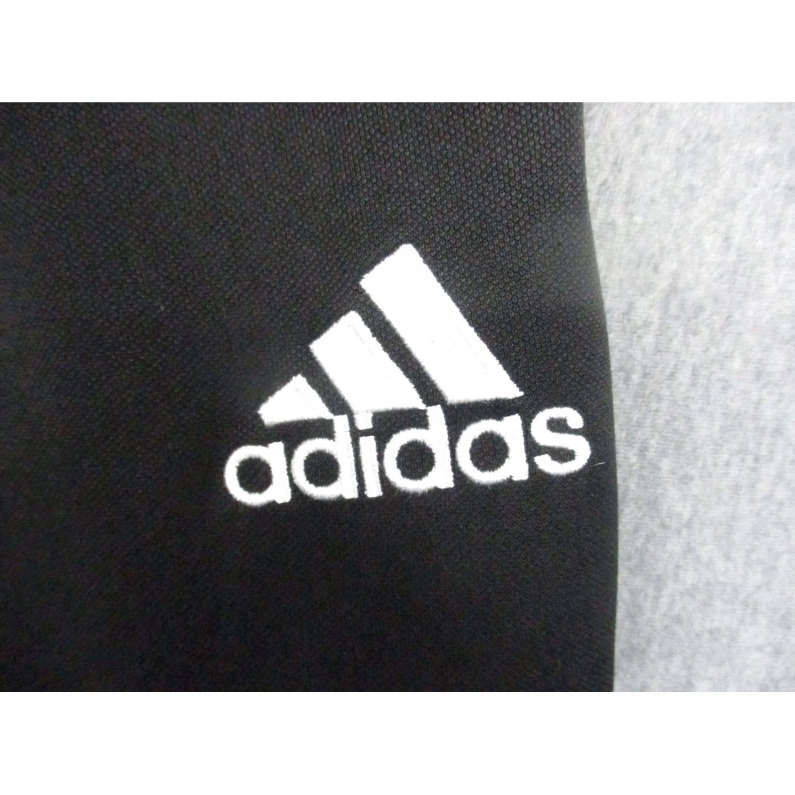 Adidas Adidas Track Pants Men L Black Zip Ankle Trico Drawstring Pockets Size US 33 - 2 Thumbnail