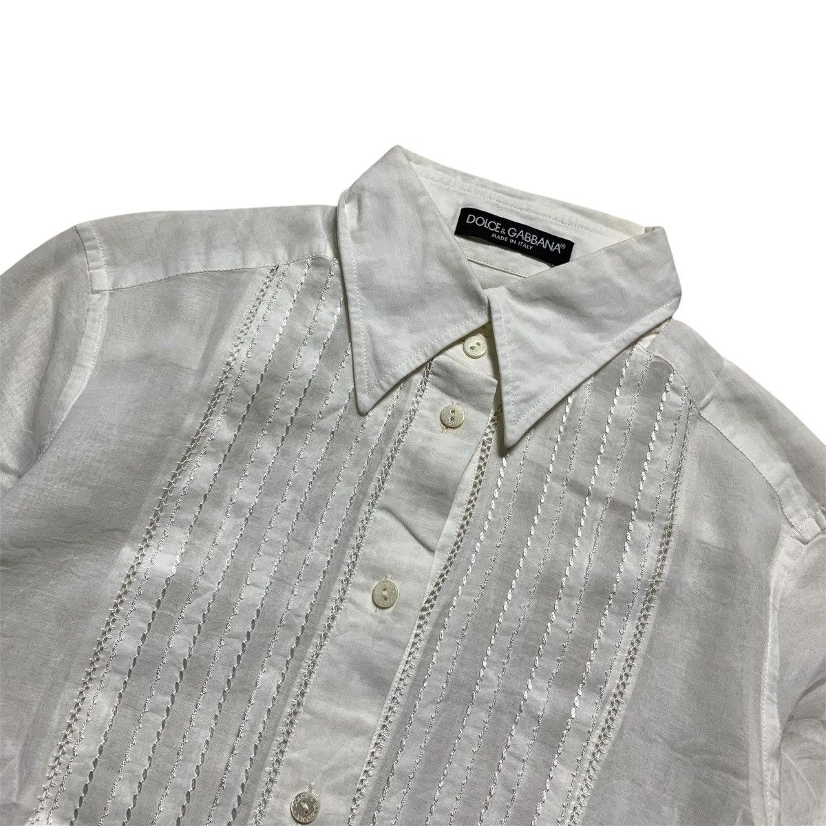 Designer × Dolce & Gabbana Dolce & Gabbana Long Shirt Button Up Blouses Size S / US 4 / IT 40 - 2 Thumbnail