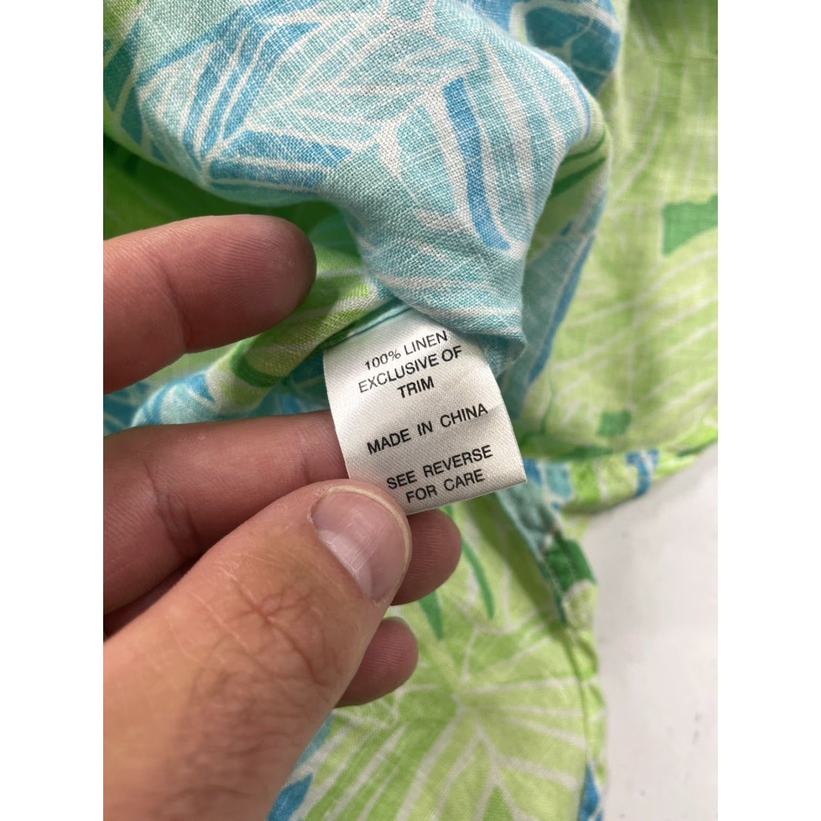 Lilly Pulitzer Lilly Pulitzer Wyeth Shirt Mens Linen Floral Long Sleeve Button L Large Multicolor Size US L / EU 52-54 / 3 - 4 Thumbnail