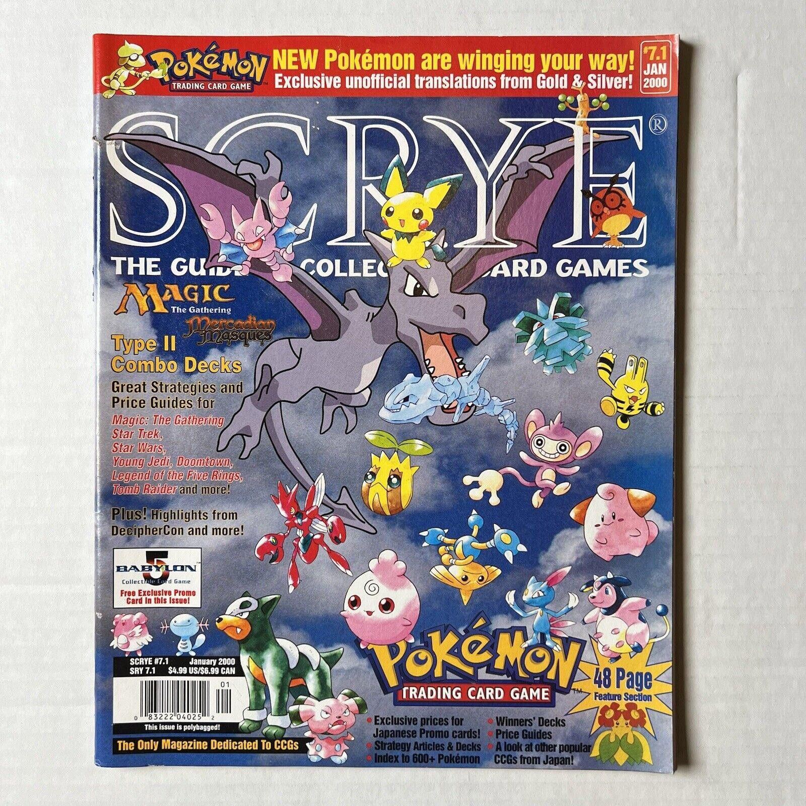 Pokemon VTG SCRYE Magazine JAN 2000 ISSUE #7.1 POKEMON Y2K Read! Size ONE SIZE - 8 Thumbnail