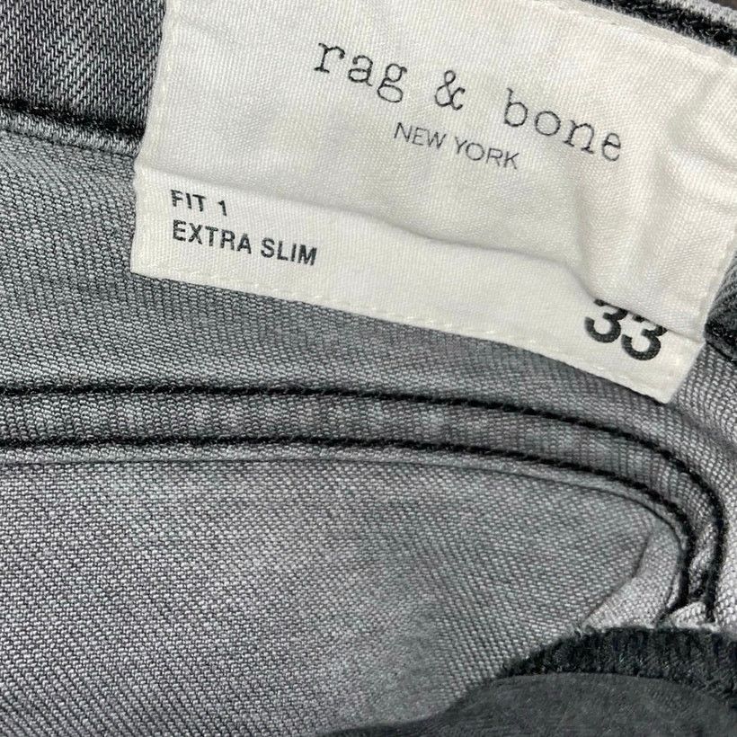 Rag & Bone Fit 1 Extra Slim Button Fly Greyson Jeans SZ 33 Punk Grunge Size US 33 - 5 Thumbnail