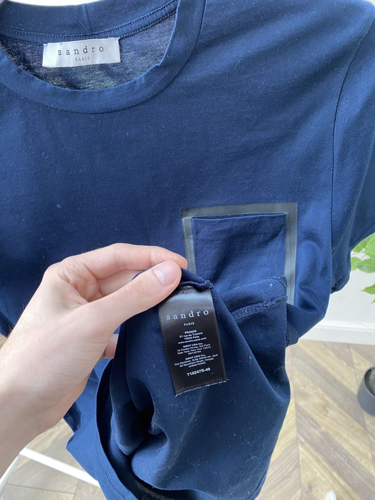 Designer × Sandro × Vintage Vintage Sandro CERTIFIED LINEN T-SHIRT Size US XS / EU 42 / 0 - 8 Thumbnail